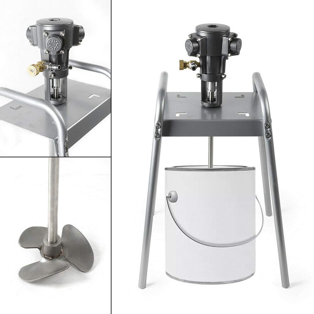 5 Gallon (20L) Pneumatic Paint Mixer with Stainless Steel Blade - Automatic Paint Stirring Machine for Barrels, Tanks & Buckets - Ideal for Paint, Ink, Coating & DIY Projects - Perfect for Professional Painting, Home Renovation & Industrial Mixing Applications