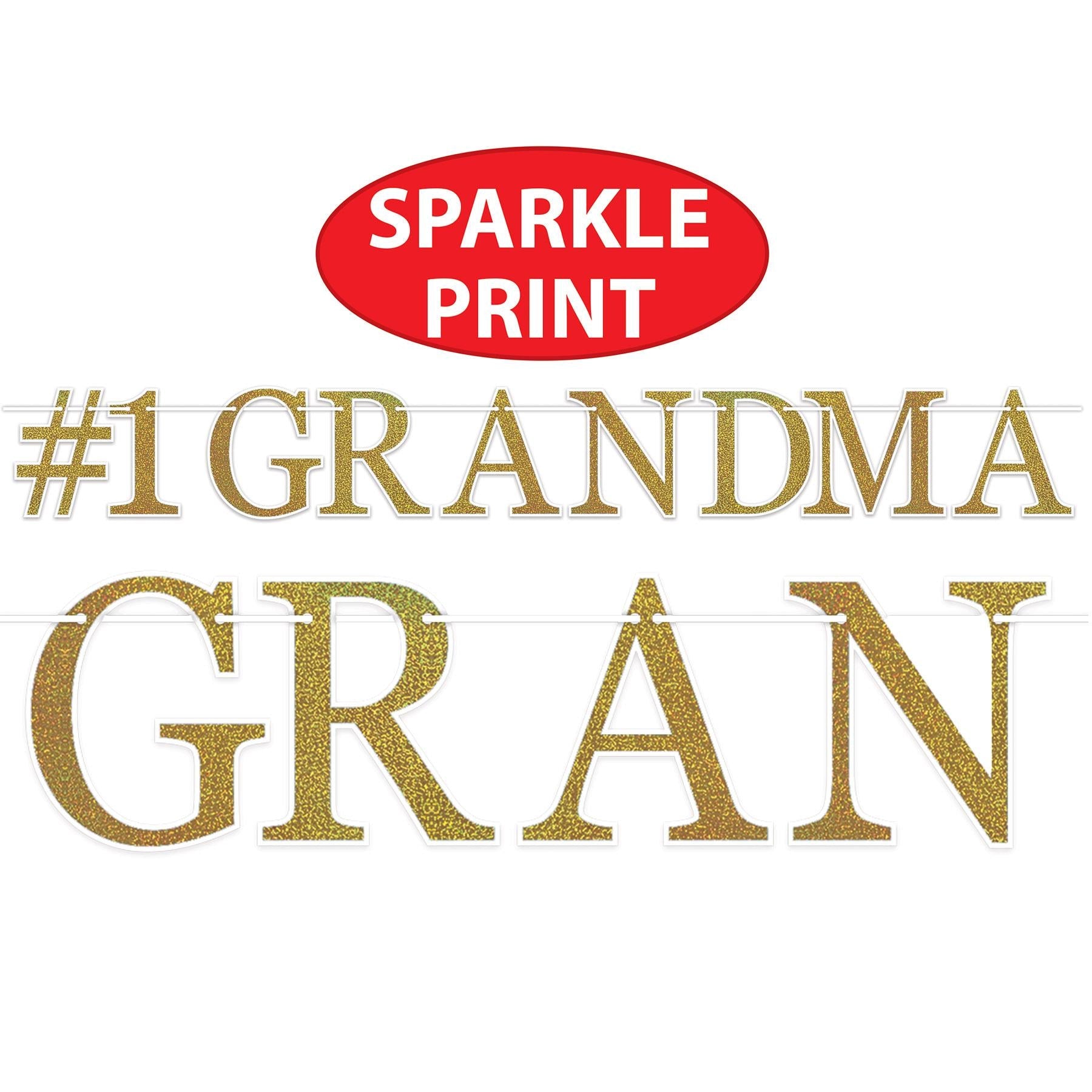 12 Pack Beistle Grandparent's Day Decorations - #1 Grandma Streamers for Party Decor, Wall Hanging & Photo Backdrop - Perfect for Grandparents Day Celebrations, Family Gatherings & Birthday Parties