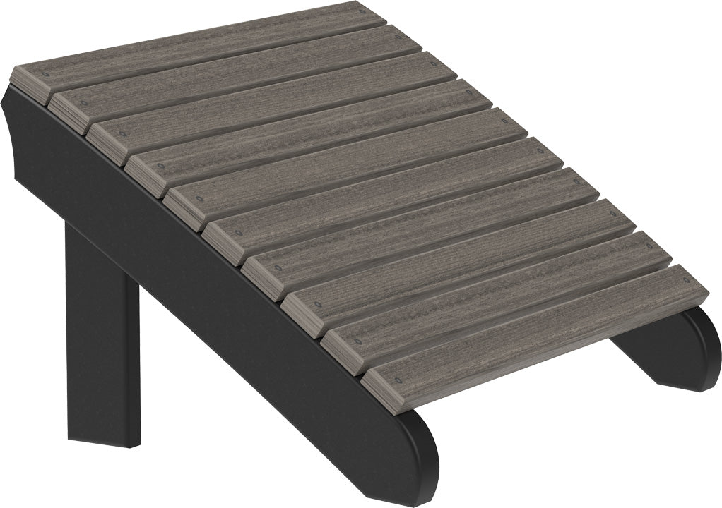 LuxCraft Deluxe Adirondack Footrest - Premium Outdoor Patio Chair Footstool for Relaxing in Garden, Deck or Backyard - Comfortable & Durable Wooden Footrest for Lounge Chairs
