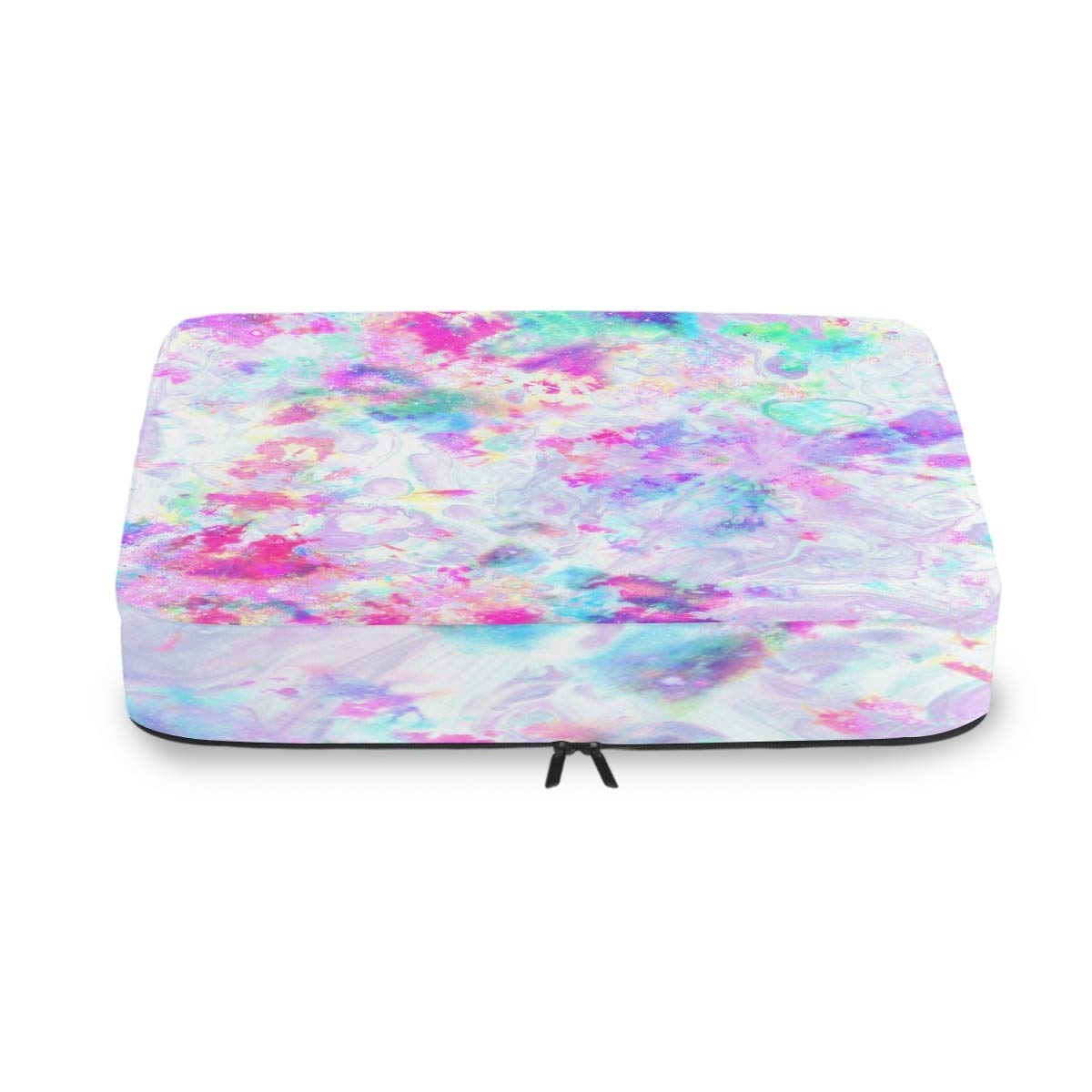 Abstract Tie Dye Rainbow Print Packing Cubes Set (4 PCS) - Compression Travel Organizer Bags for Suitcases & Luggage - Perfect for Vacation, Business Trips & Weekend Getaways