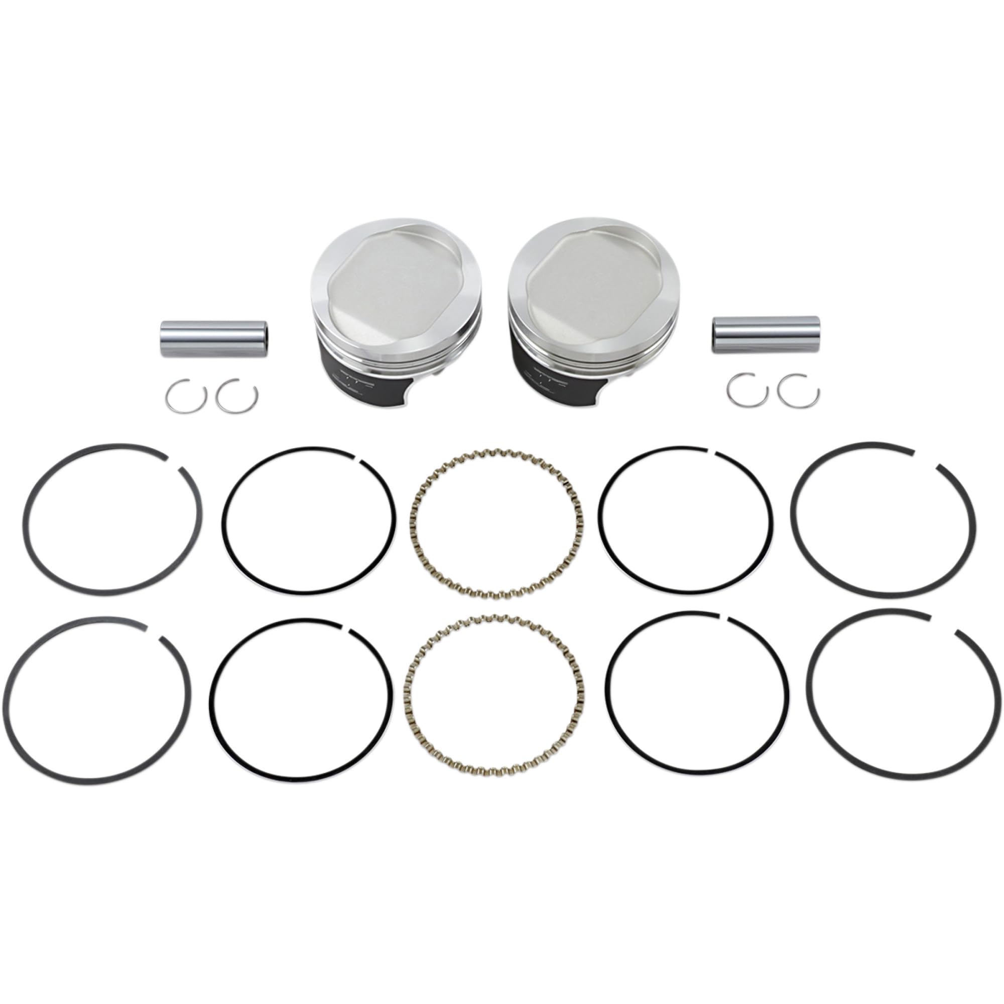 Wiseco Piston K0213P3 Tracker Series Piston Kit (1200cc, Reverse Dome) - .030in. Oversized, 10:1 Compression - High Performance Replacement for ATV, Dirt Bike & Snowmobile Engines
