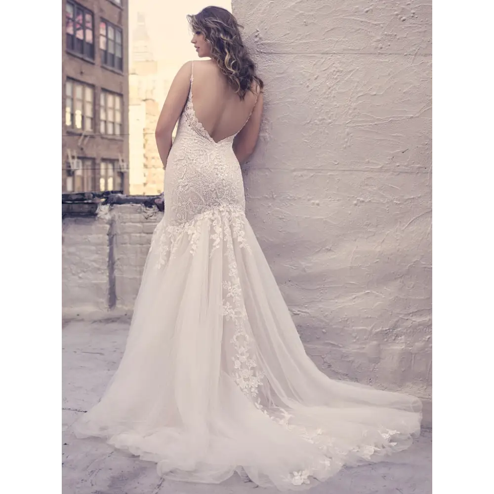 Nikolina by Maggie Sottero | Elegant Lace Wedding Dress for Bride | Perfect for Church Ceremony & Beach Weddings
