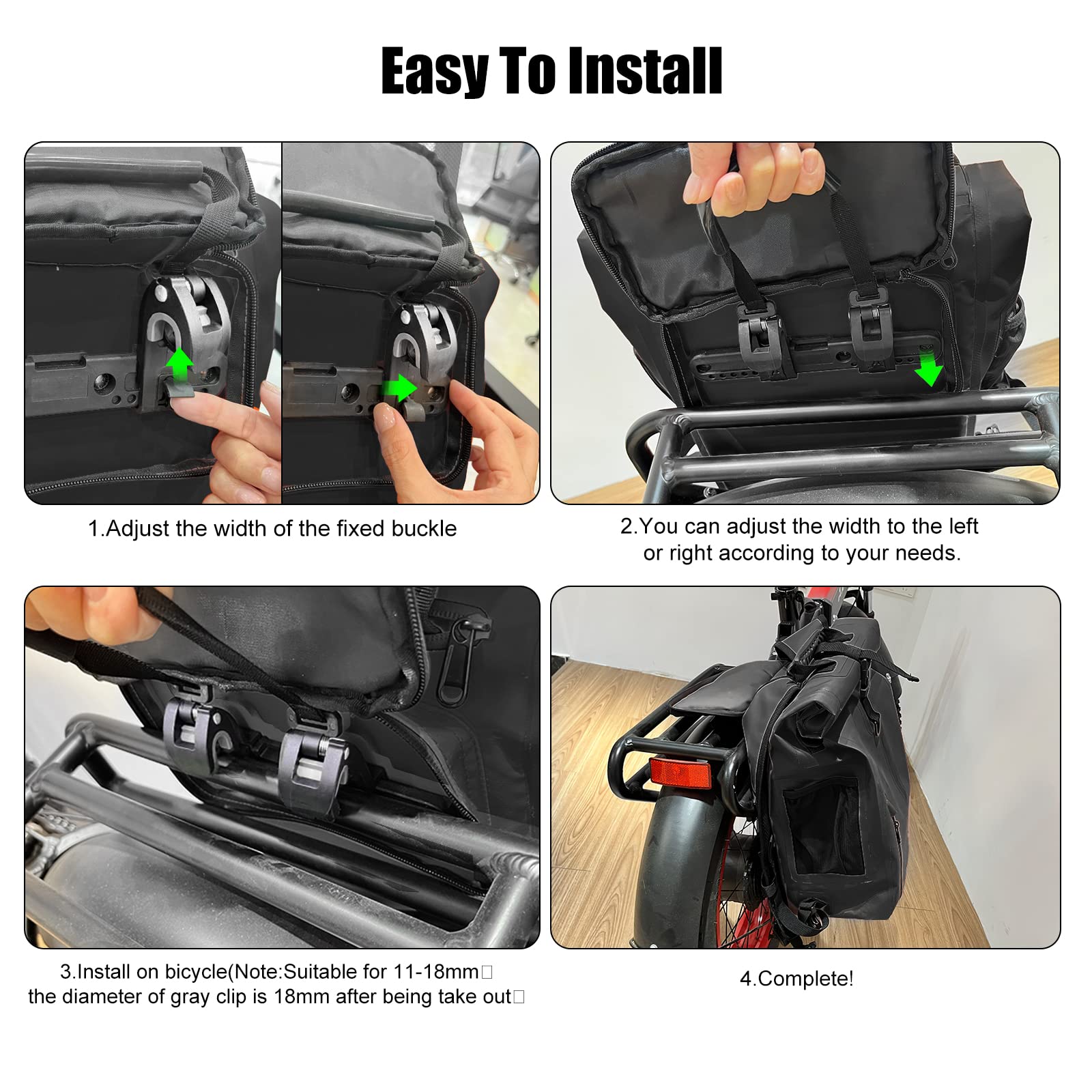 3-in-1 Waterproof Bike Pannier Bag - 27L Large Capacity Bicycle Saddle Trunk Backpack for Rear Rack | Durable Cycling Storage Solution for Commuting, Touring & Outdoor Adventures | Patent Pending Design