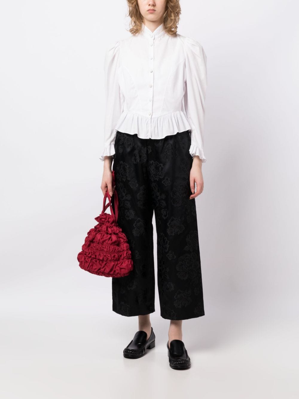 Comme Comme Women's High Waisted Black Trousers - Slim Fit Stretch Pants for Work, Office & Casual Wear