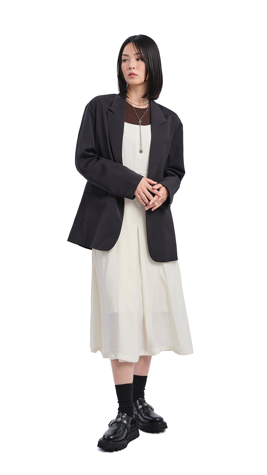 Women's Loose Fit Blazer Jacket - Casual Oversized Single Breasted Coat for Work, Office & Everyday Wear