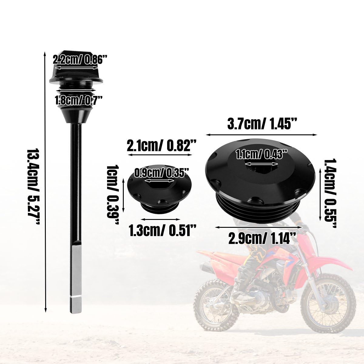 Motorcycle Dirt Bike Billet Aluminum Engine Brake Master Cylinder Bolt Cover Kit - Compatible with Honda CRF110/F 2013-2023 Models - Black - Upgrade Your Bike's Performance & Style for Off-Road Adventures