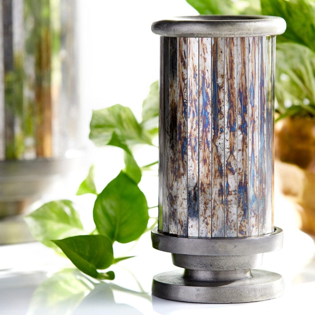 Cyan Design 09944 Kensington Vase - Small Nickel Home Decor for Living Room, Dining Table & Office Desk Centerpiece