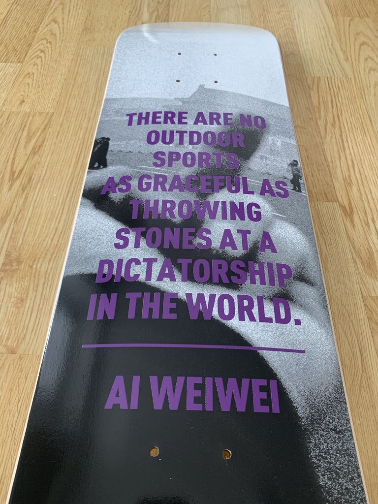 AI WEI WEI F*?!K Limited Edition Skateboard Deck - Collector's Art Piece for Skateboarding & Home Decor