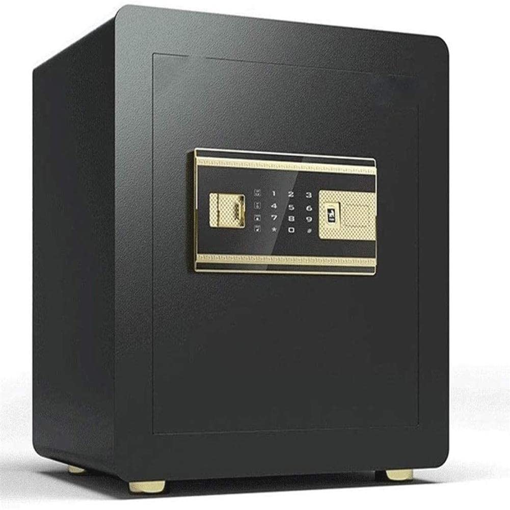 Steel Home Security Safe Box - Fingerprint & Password Dual Protection, Intelligent Anti-Theft Safe for Jewelry, Cash & Valuables - Perfect for Bedroom, Closet & Office Security