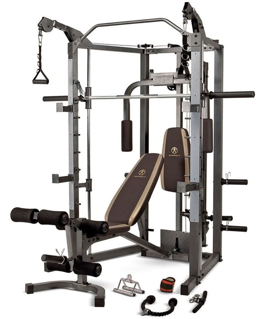 Marcy SM 4008 Smith Machine System - Heavy Duty Home Gym Equipment for Strength Training & Weight Lifting - Perfect for Home Workouts & Commercial Gyms