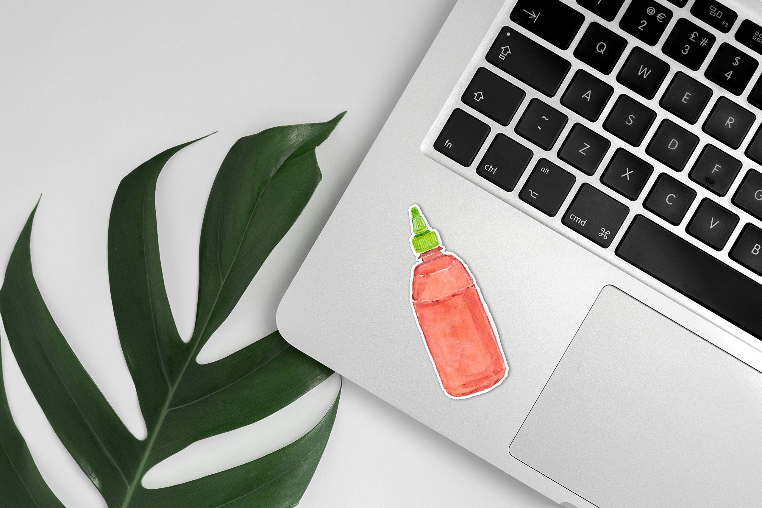 Kathyphantastic Sriracha Hot Sauce Vinyl Sticker - 3.5 x 1.33 Inches - Waterproof Decal for Laptops, Water Bottles & DIY Crafts
