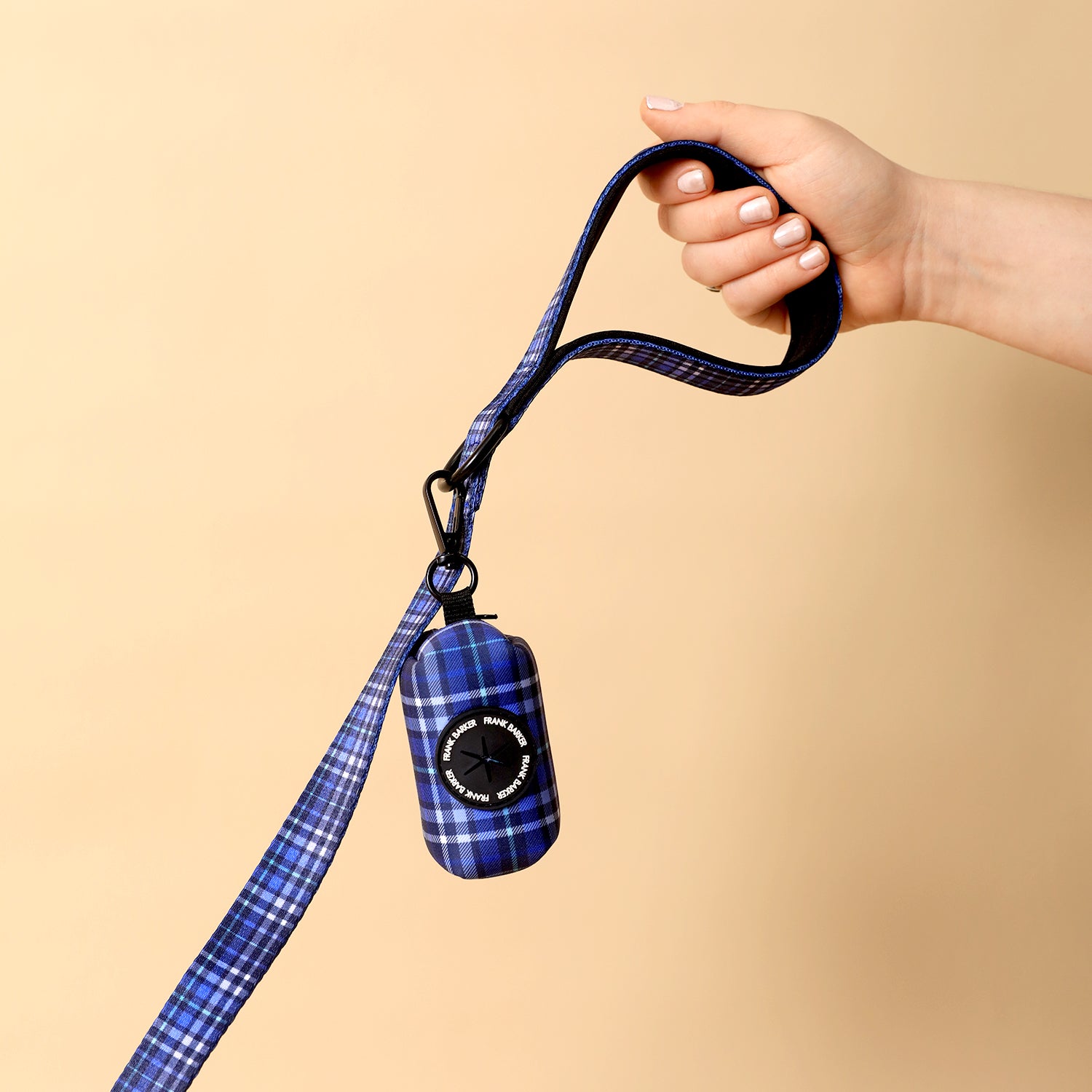 Frank Barker Poop Bag Plaid - Biodegradable Dog Waste Bags with Handles, Leak-Proof & Scented for Easy Cleanup - Perfect for Walks, Parks, and Travel with Your Pet