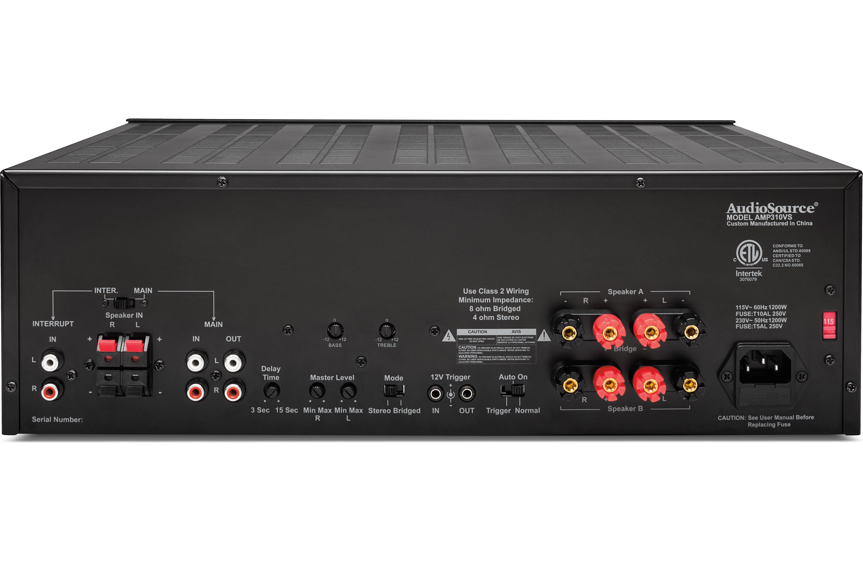 AUDIOSOURCE AMP310VS 150 Watt 2-Channel Stereo Power Amplifier - Perfect for Home Audio Systems, DJ Setups & Live Performances