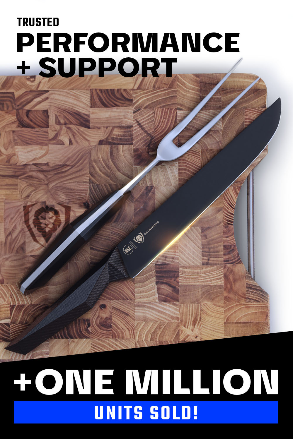 Premium Dalstrong Carving Knife & Fork Set - 9