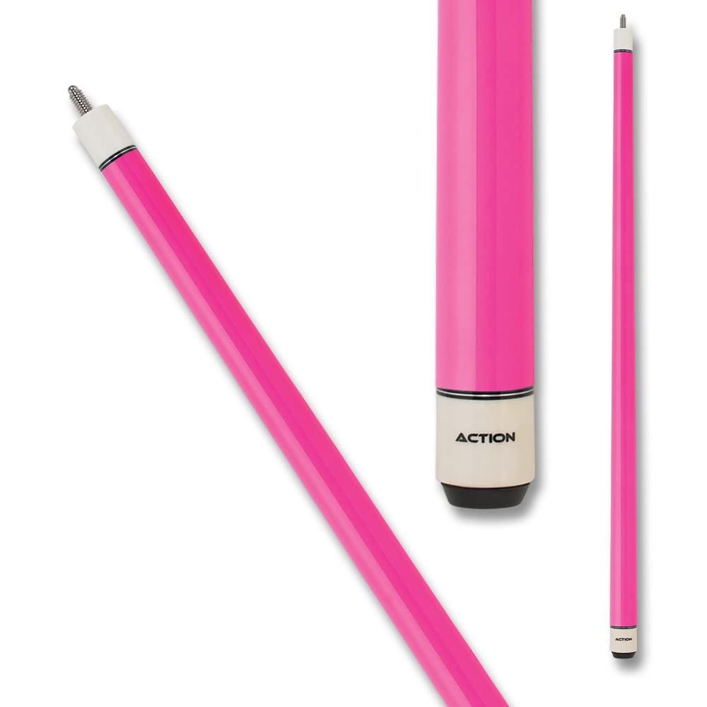Hot Pink Women's Pool Cue Stick - 29-inch Birdseye Maple Shaft with Bright Pink Design & Cream Plate - Perfect for Billiards, Bars, and Game Room Decor