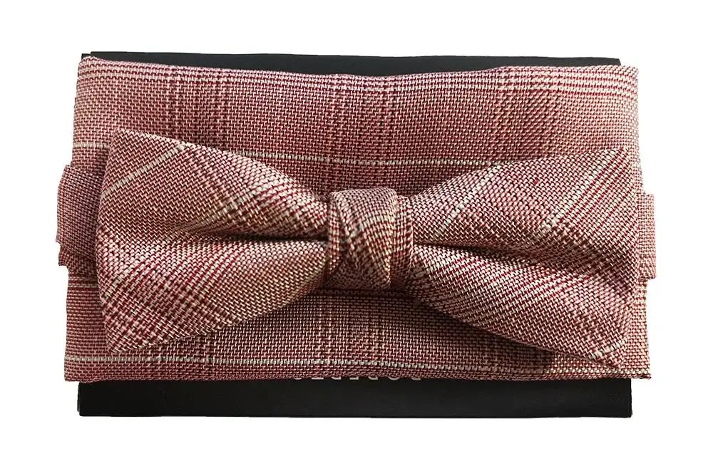 Elegant Red Slim Silk Bow Tie and Pocket Square Set for Men - Perfect for Weddings, Prom & Formal Events