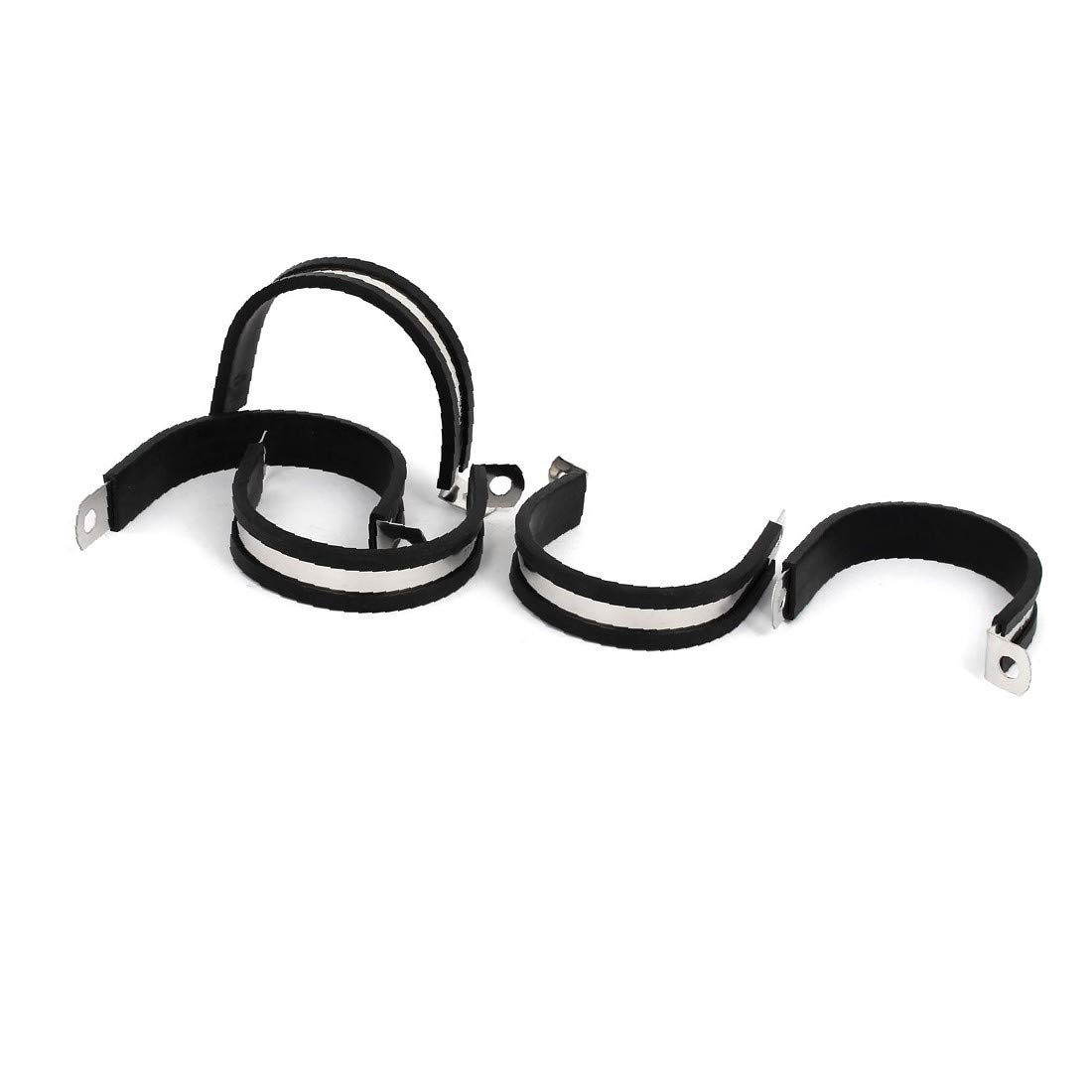 X-DREE 44mm EPDM Rubber Lined P Clips - Heavy Duty Cable Hose Pipe Clamps Holder (5 Pack) - Perfect for Automotive Wiring, Marine Applications & Industrial Pipe Organization