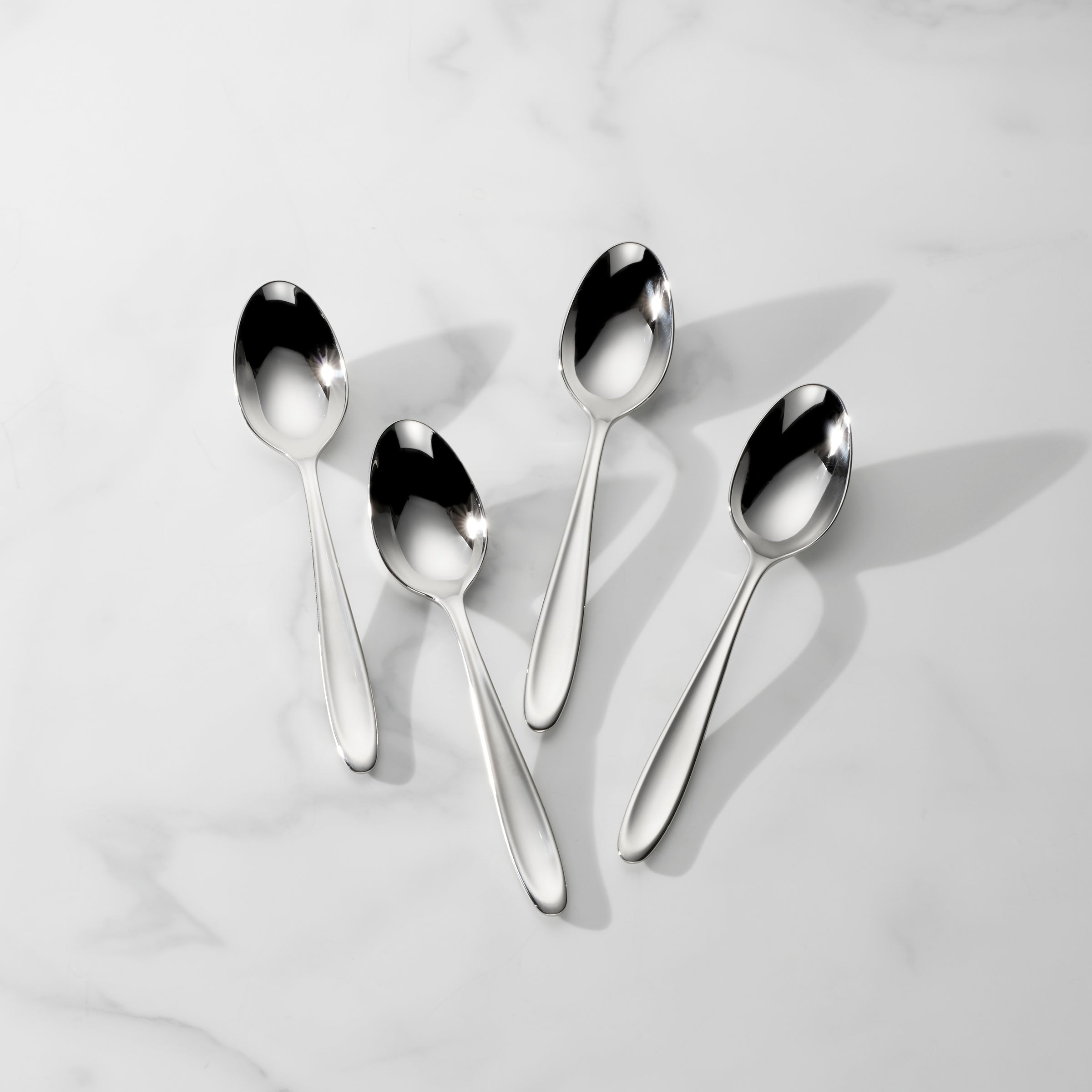 Premium Cantera Dinner Spoons - Set of 4 Stainless Steel Flatware for Formal Dining, Restaurant & Home Use