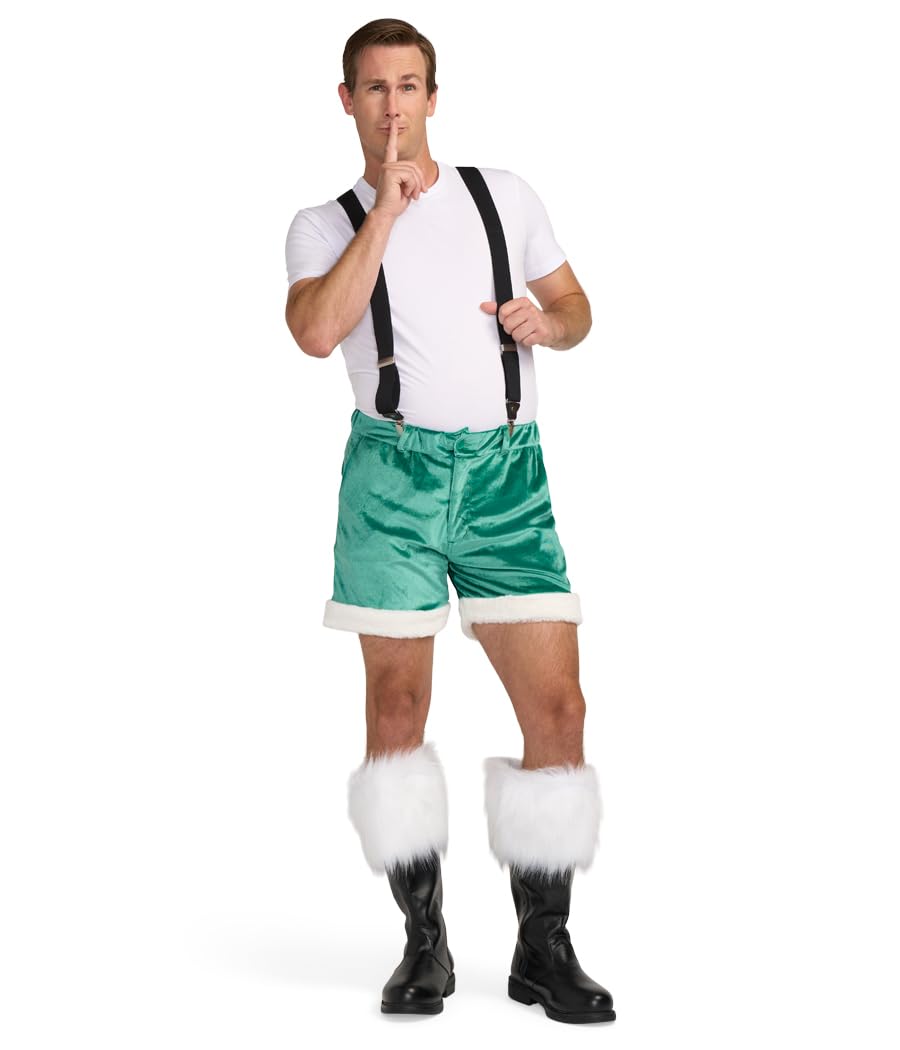 Tipsy Elves Men's Christmas Holiday Party Shorts - Festive Plaid Swim Trunks for Adults | Perfect for Xmas Parties, Beach Vacations & Summer BBQs