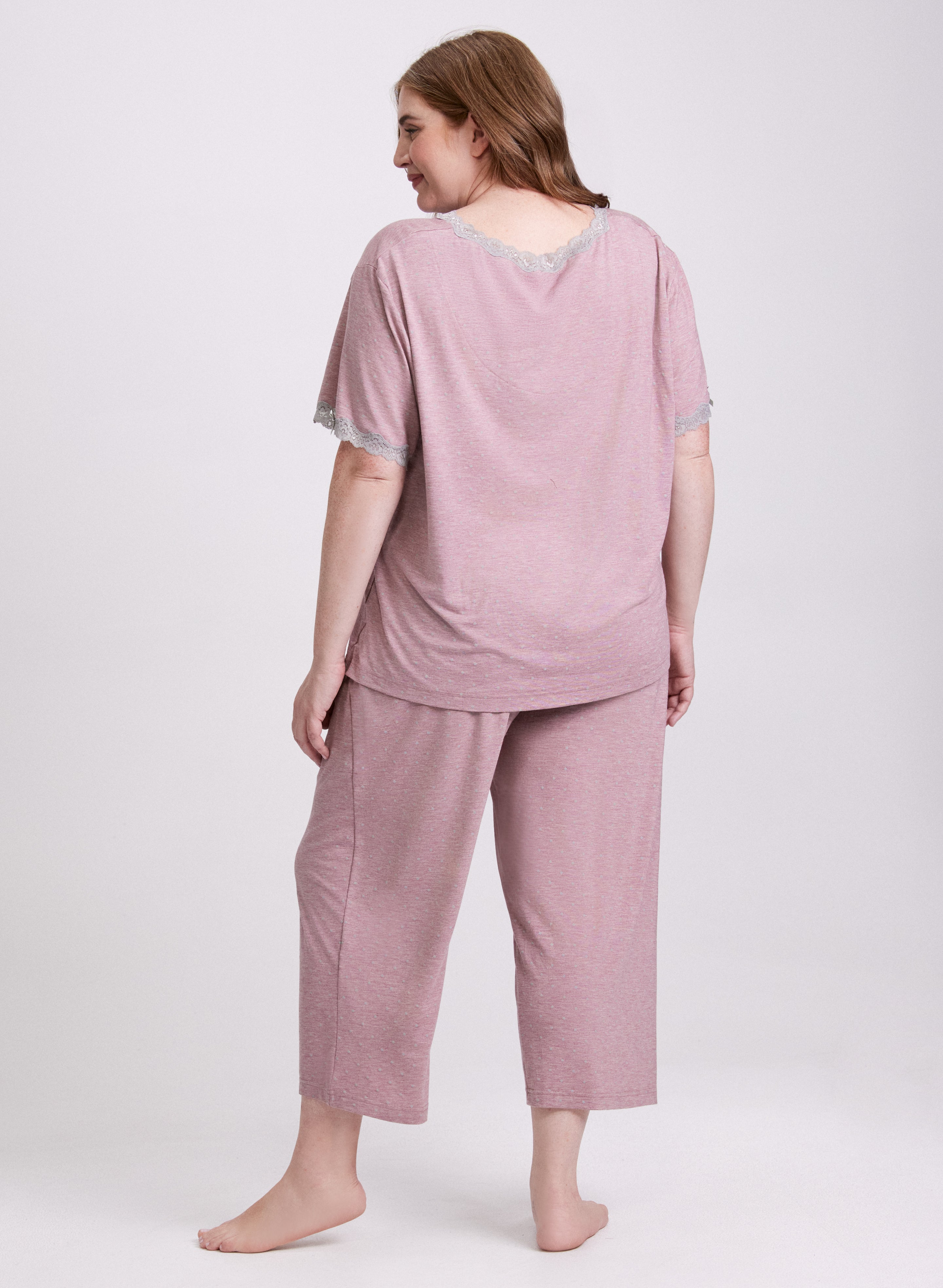 Dot Print Pajama Set - Soft & Comfortable Sleepwear for Women - Perfect for Lounging, Sleeping & Relaxing at Home