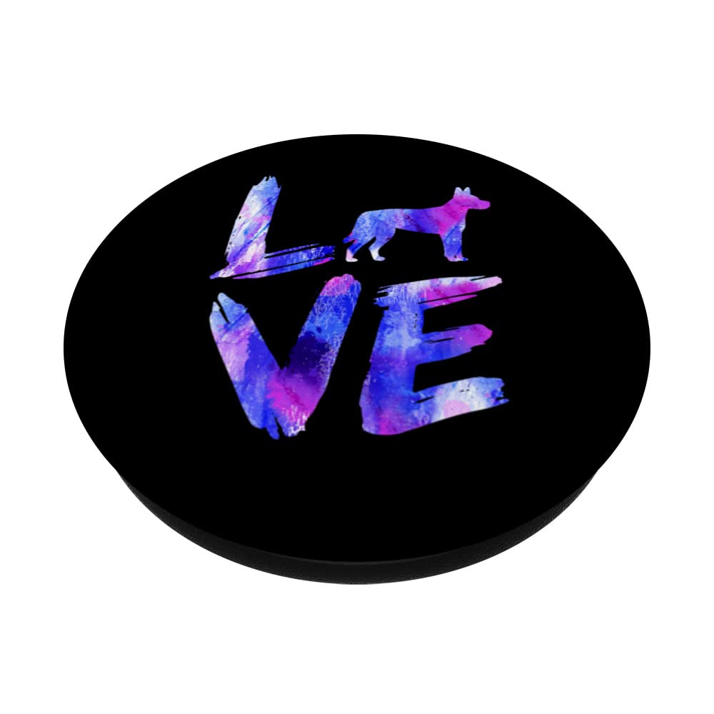 Blue Watercolor Carolina Dog PopSockets Swappable PopGrip for Dog Moms & Dads - Perfect for Phones, Tablets, and Laptops