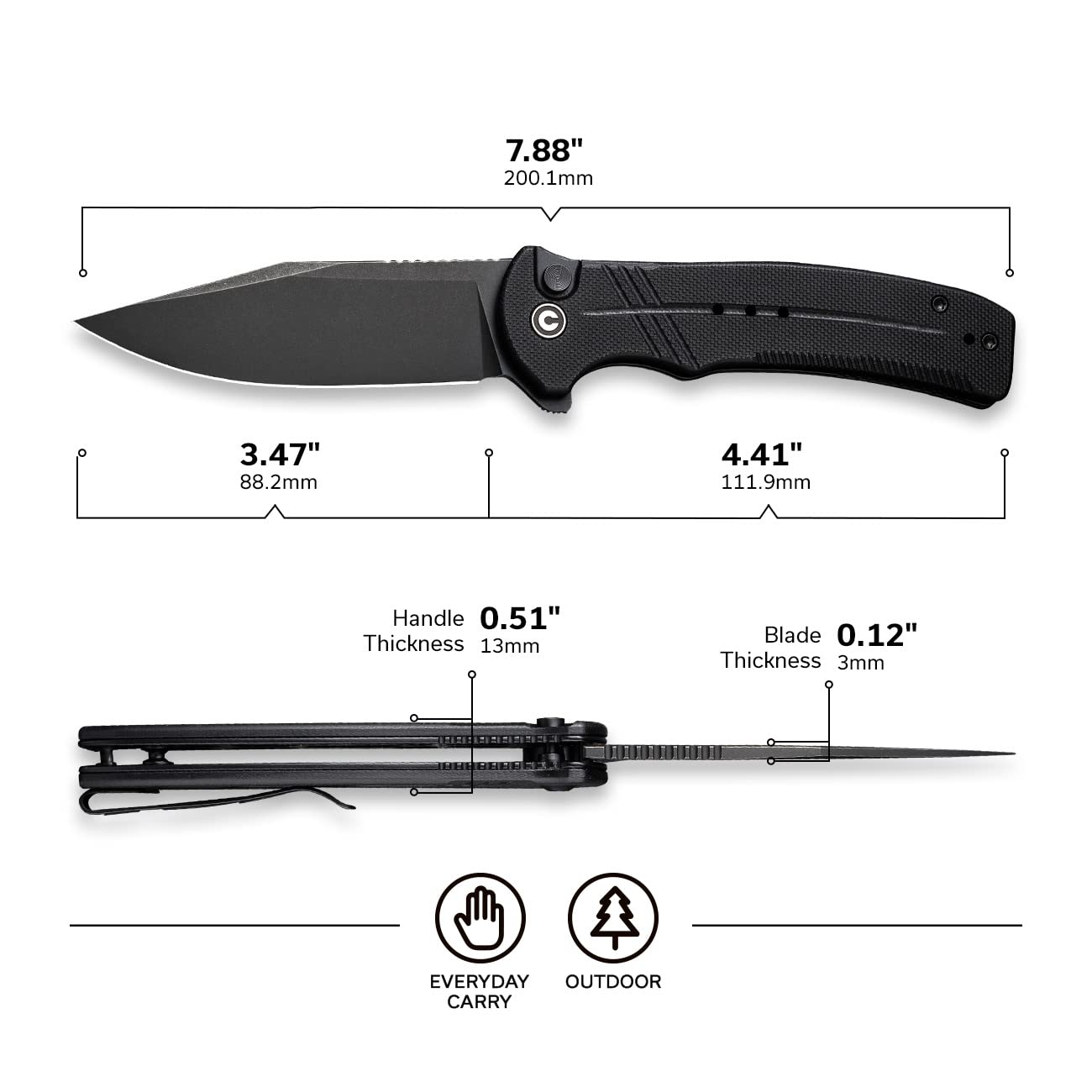 CIVIVI Cogent & Elementum EDC Knife Set - Premium Pocket Knives for Everyday Carry, Outdoor Adventures, Camping & Hiking Gear