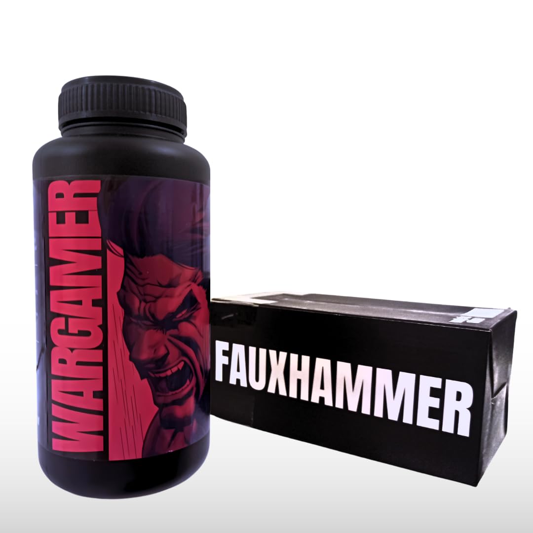 WARGAMER by FauxHammer - Premium Durable Tabletop Miniature Resin for Wargaming & Painting (1kg) | Easy Cleaning with Water or IPA | Perfect for Warhammer, D&D & Miniature Hobbyists