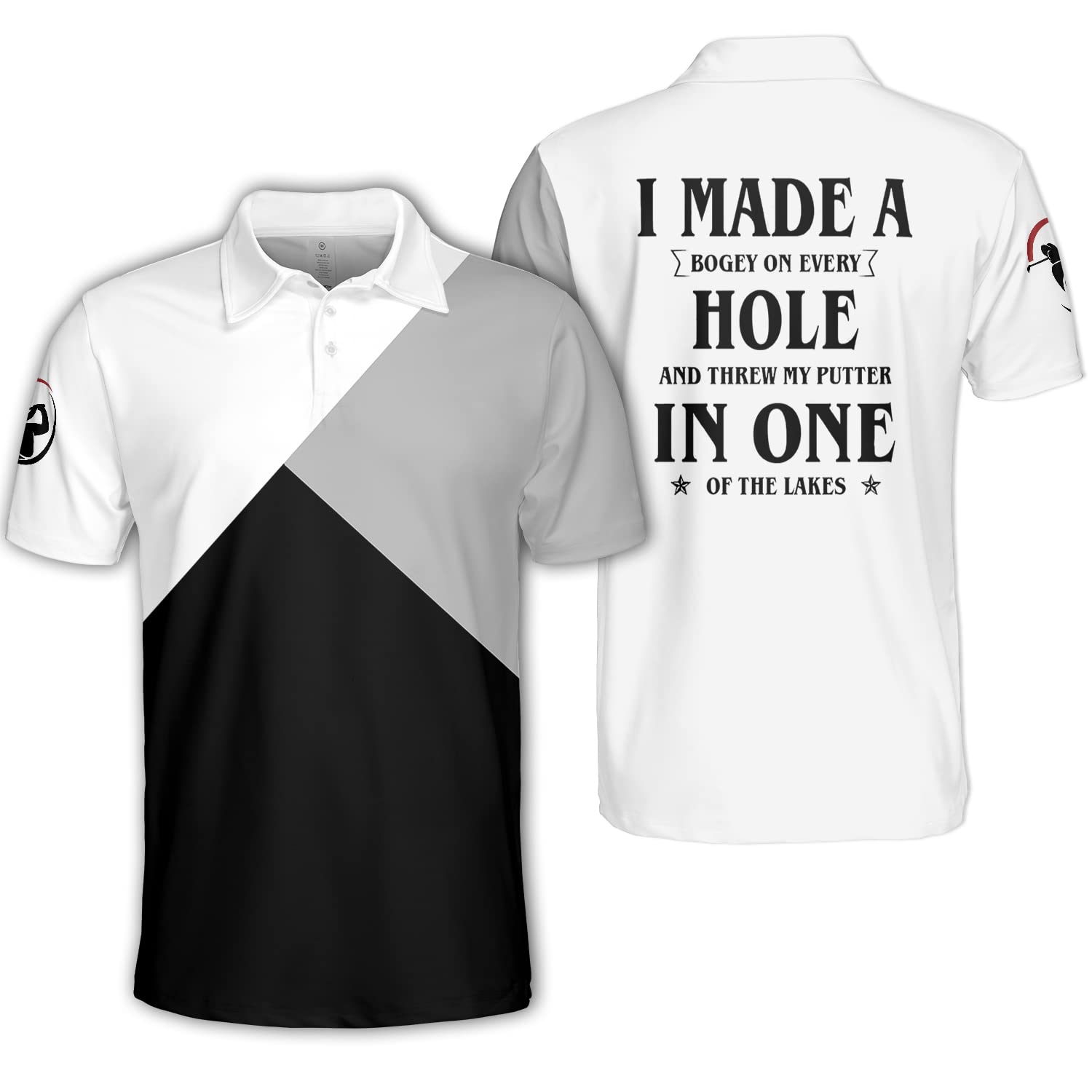 Pologap Funny Grandpa Shirts for Men - Crazy & Patriotic Golf Shirts - Comfortable & Humorous Apparel for Golfing, Father's Day & Casual Wear