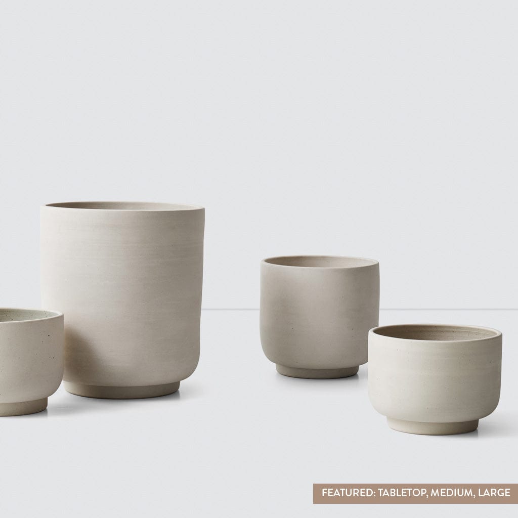 Paseo Tabletop Planter - Modern Ceramic Flower Pot for Succulents, Herbs & Small Plants | Perfect for Home, Office & Indoor Decor
