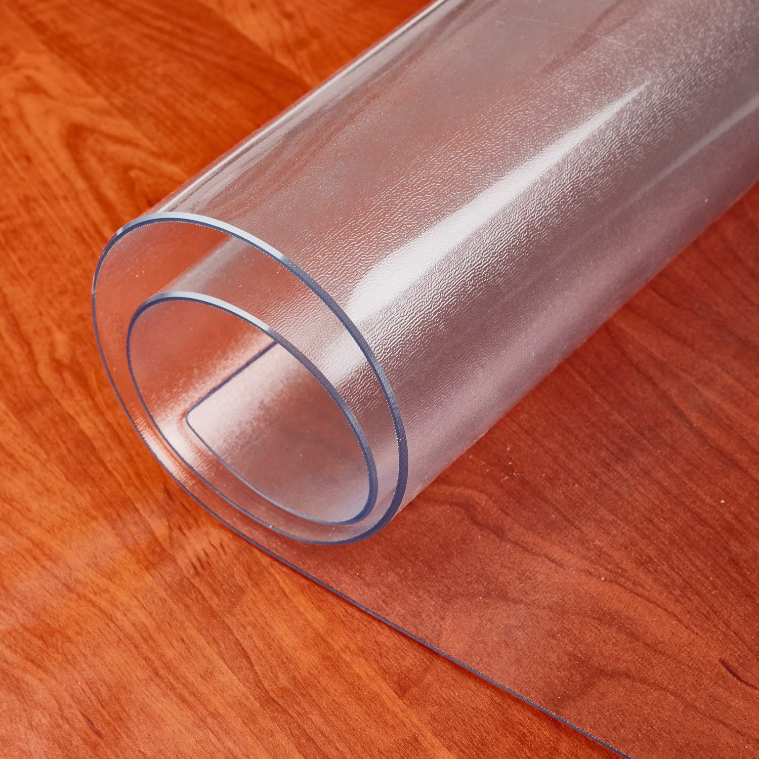 **NECAUX 32 Inch Round Frosted Table Cover Protector – 1.5mm Thick Upgraded Waterproof & Scratch-Resistant Plastic Tablecloth – Perfect for Coffee Tables, Dining Rooms, and Outdoor Patios**