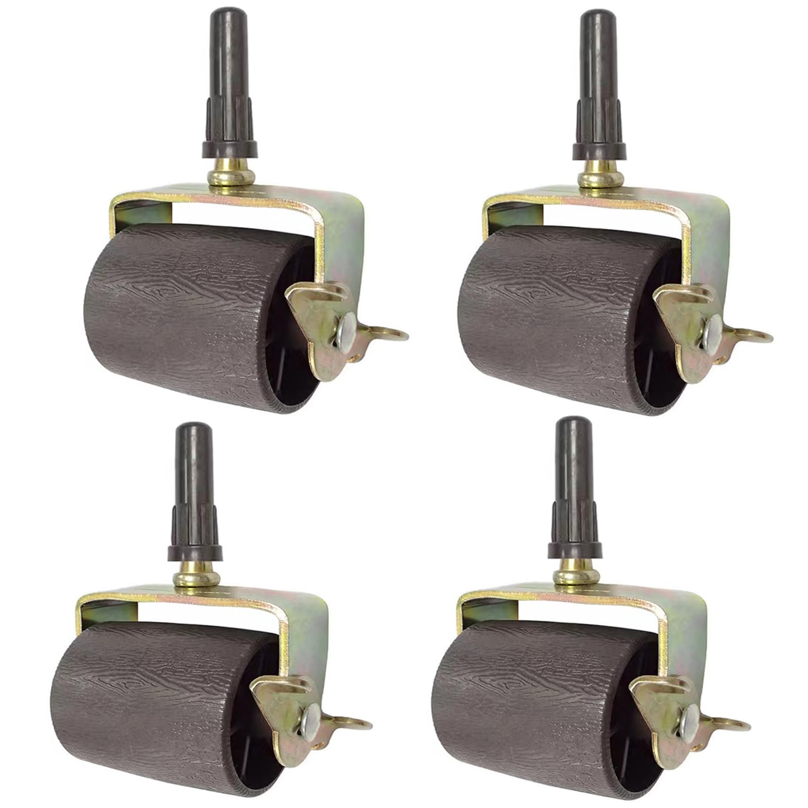 Locking Bed Frame Casters with Socket Sleeve - Heavy Duty Replacement Wheels for Bed Frames (Set of 4) - Perfect for Easy Mobility and Stability in Bedrooms, Dorms, and Guest Rooms