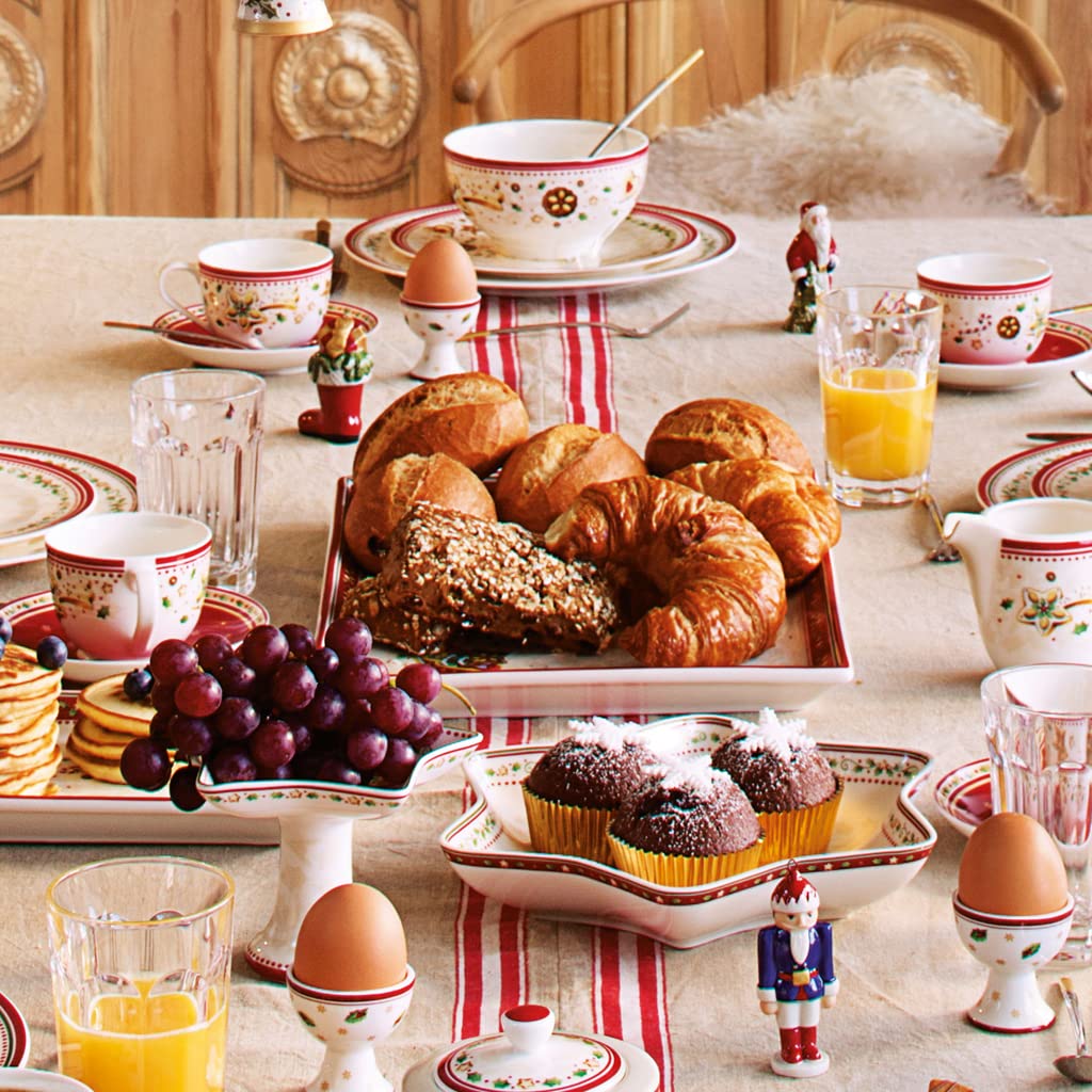 Villeroy & Boch Winter Bakery Delight Porcelain Cake Plate - Premium Christmas Gift & Entertaining Serveware - Dishwasher & Microwave Safe - 15.3 x 10.4 Inches - Perfect for Holiday Desserts, Afternoon Tea & Special Occasions