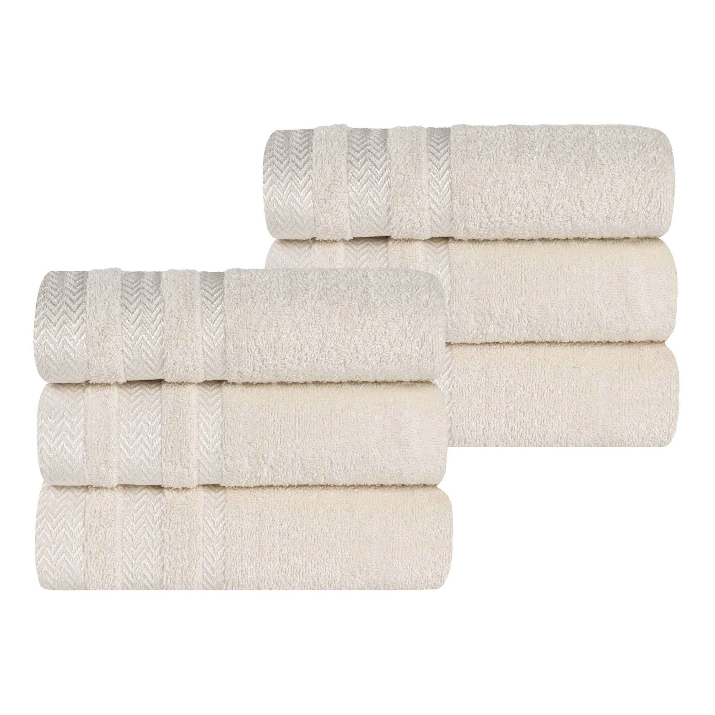 Premium 6-Pack Hays Cotton Soft Medium Weight Hand Towels - Ultra Absorbent & Quick-Drying for Kitchen, Bathroom & Gym Use