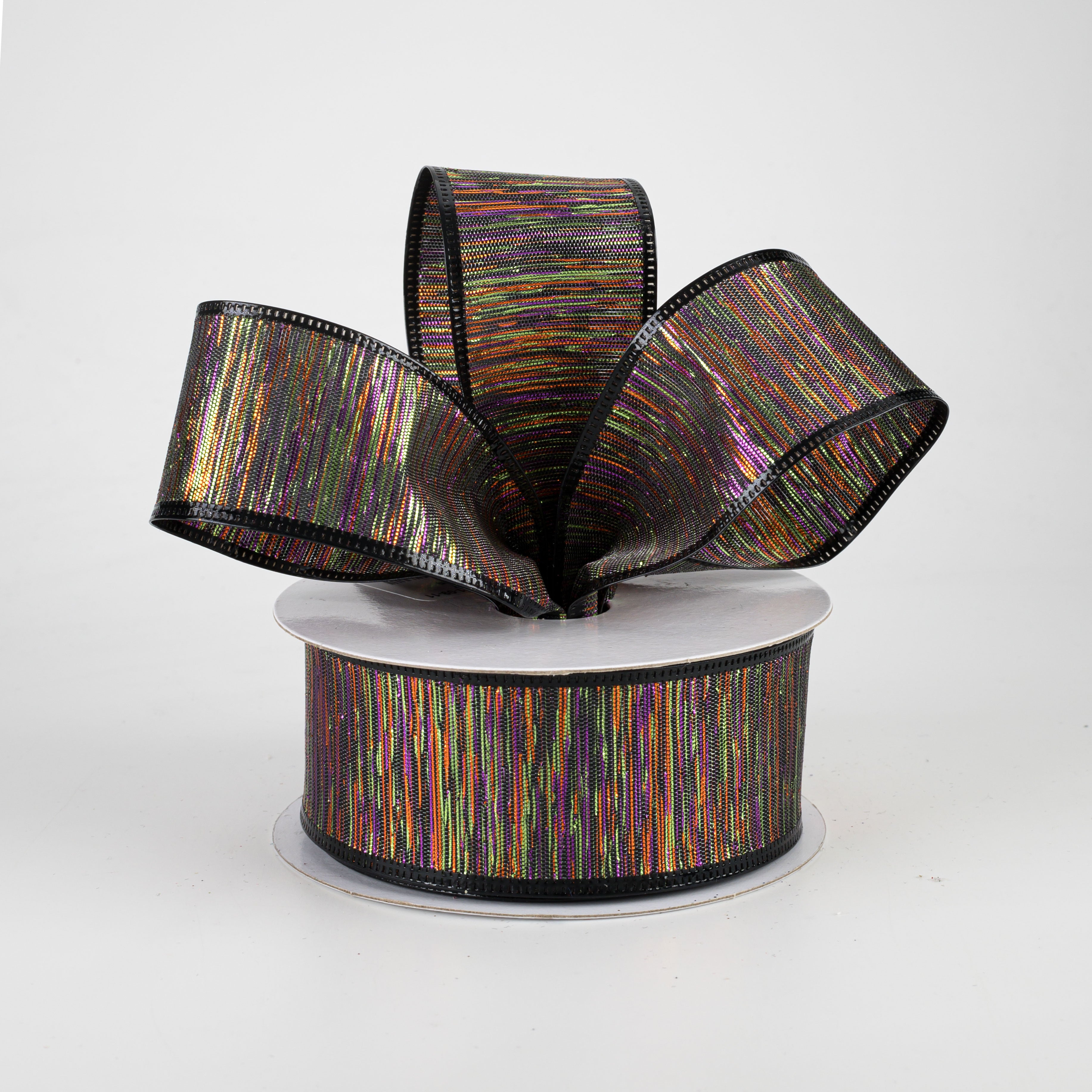 1.5 Inch Metallic Ombré Halloween Ribbon - 10 Yards Spool for Gift Wrapping, Party Decorations & DIY Crafts
