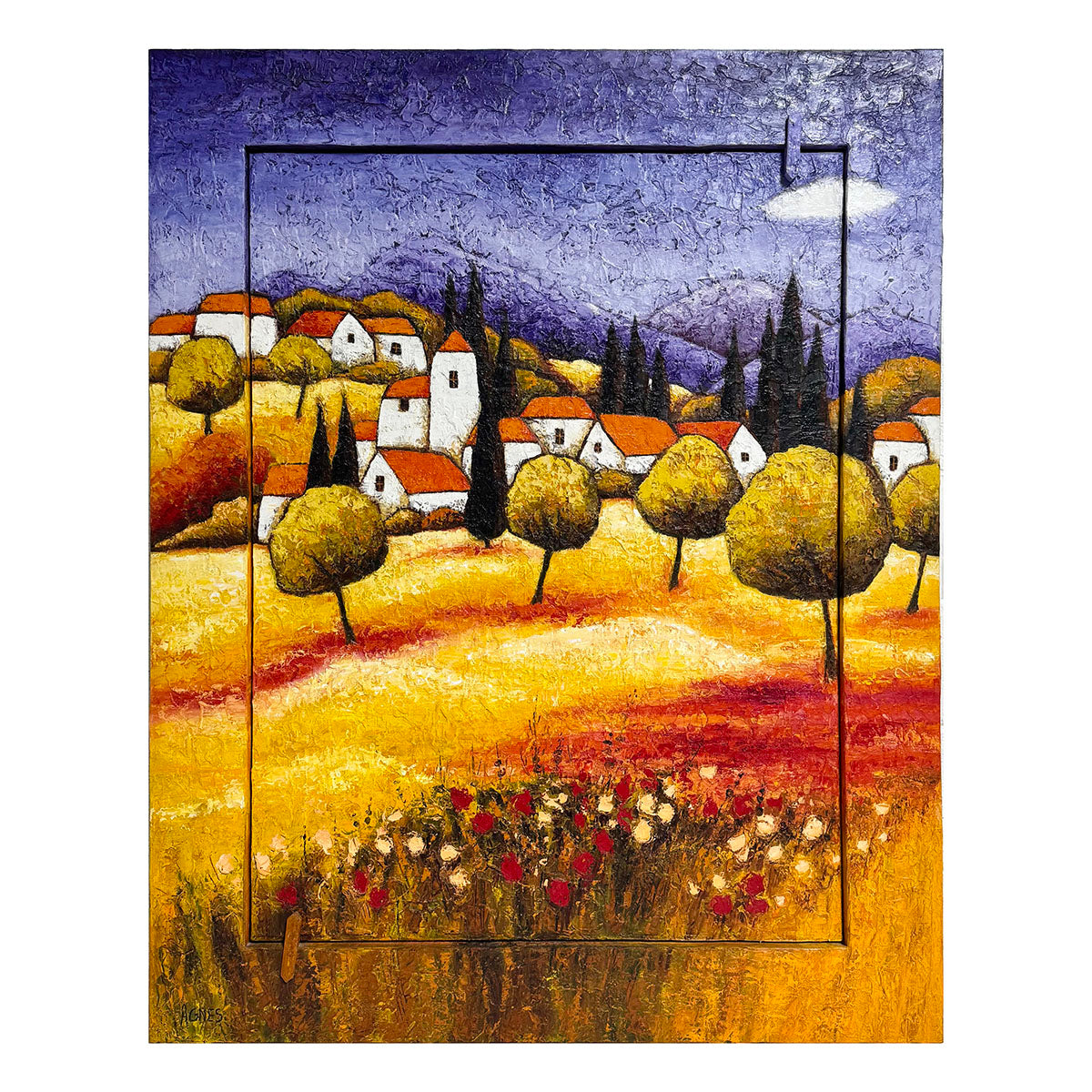 Spring Sonata Mixed Media Canvas Art - Handmade Abstract Painting for Home & Office Decor - Perfect for Living Room, Bedroom, or Gift
