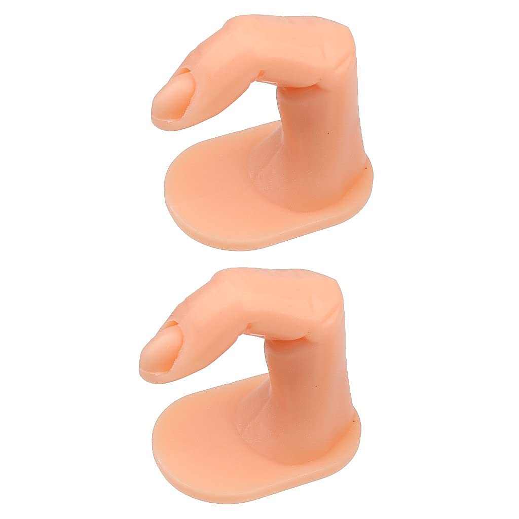 2PCS Nail Art Practice Fingers - False Nail Polish Training Tool for Beginners, Manicure Practice Set with Realistic Finger Tips - Perfect for Salon Training, DIY Nail Art & Home Practice