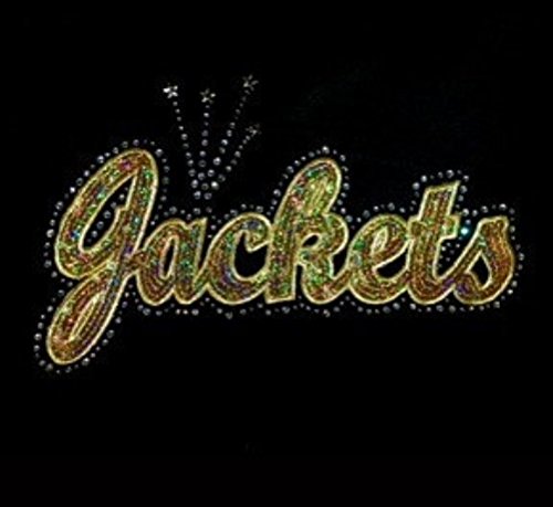 Sparkly Gold Sequin & Rhinestone Iron-On Transfer Jacket Patches - DIY Embellishment for Denim, Leather, Bags & Costumes - Perfect for Parties, Halloween & Fashion Upcycling