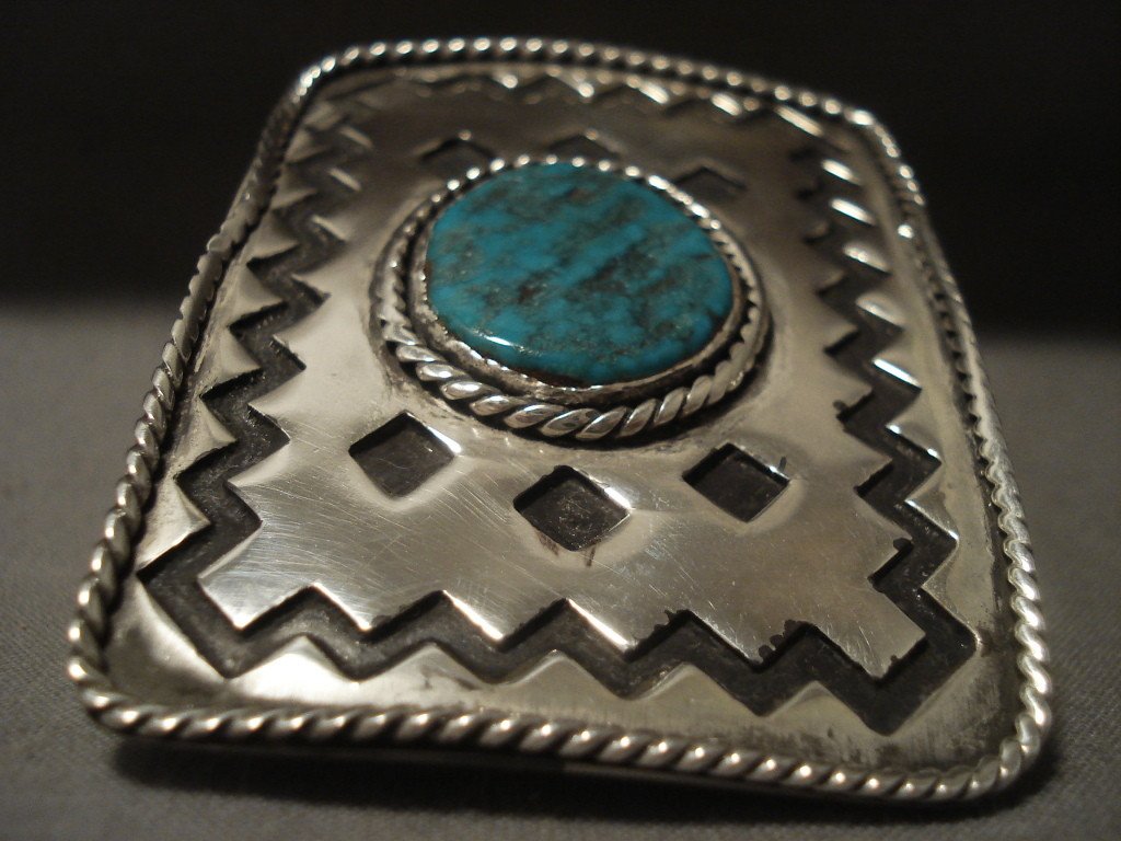 73 Gram Vintage Navajo Turquoise Native American Silver Ring - Duel Finger Design for Women & Men, Perfect for Boho Fashion, Western Style & Gift Giving