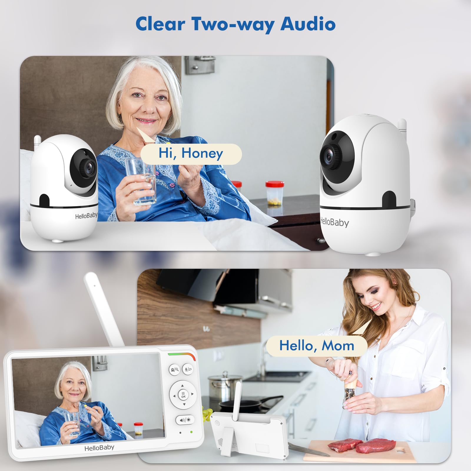 HelloBaby Baby Monitor with 2 Cameras - 6