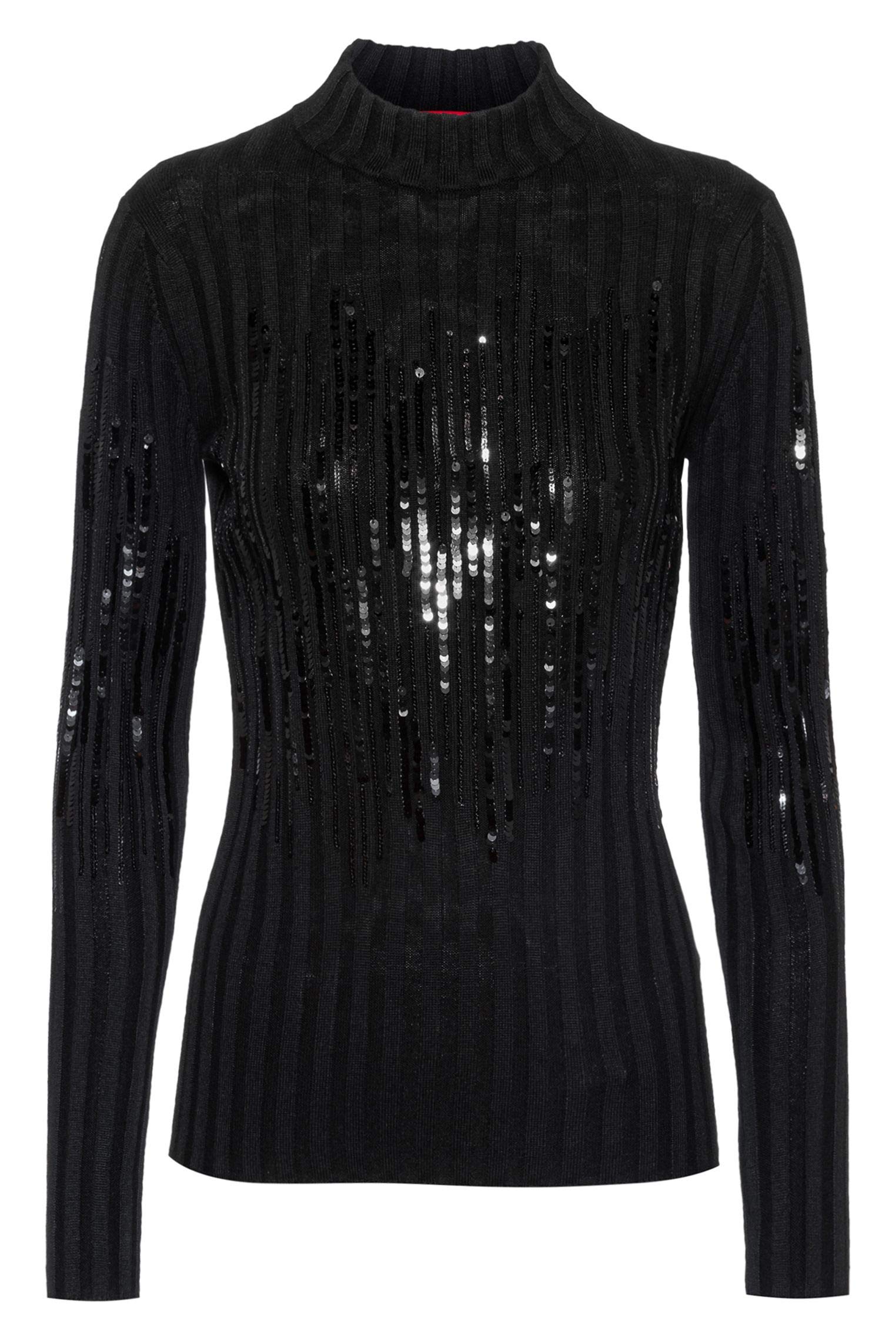 HUGO Women's Cashmere Sweater - Soft Winter Pullover Knit Top for Ladies | Cozy Fall & Winter Fashion | Perfect for Office, Date Night & Holiday Gatherings