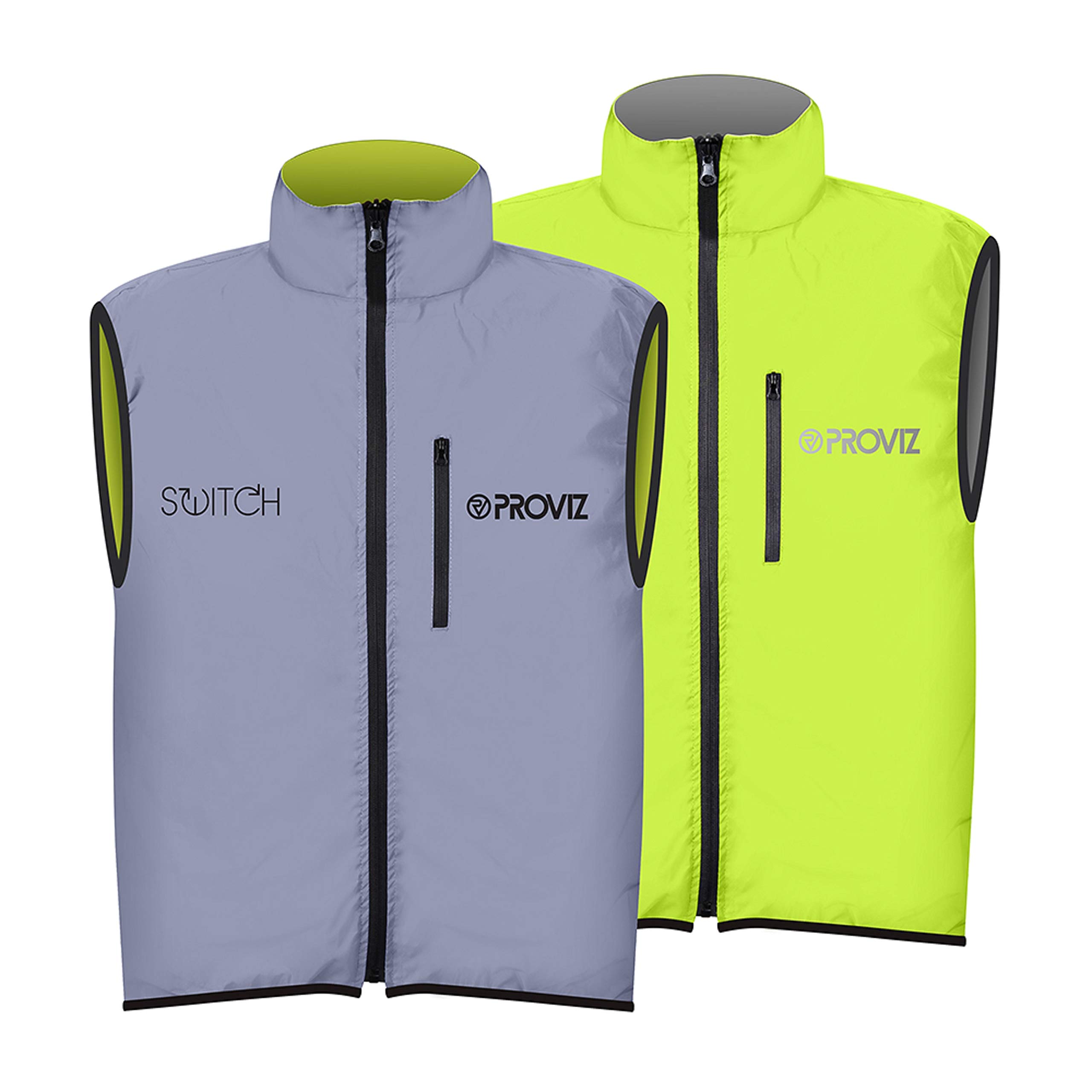 Proviz Men's Switch Cycling Vest - High Visibility Reflective Running Jacket for Night Rides & Outdoor Sports - Perfect for Commuting, Jogging, and Safety Cycling