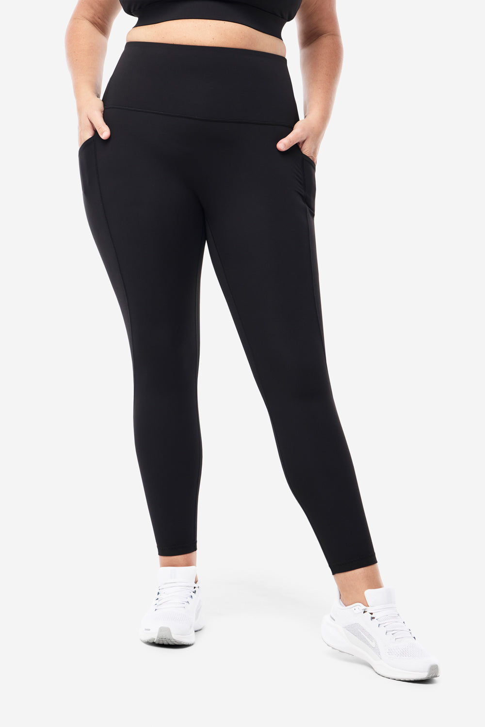 Core Pocket Base No Chafe Legging - Black | Anti-Chafing Workout Leggings for Women | Perfect for Running, Yoga & Gym