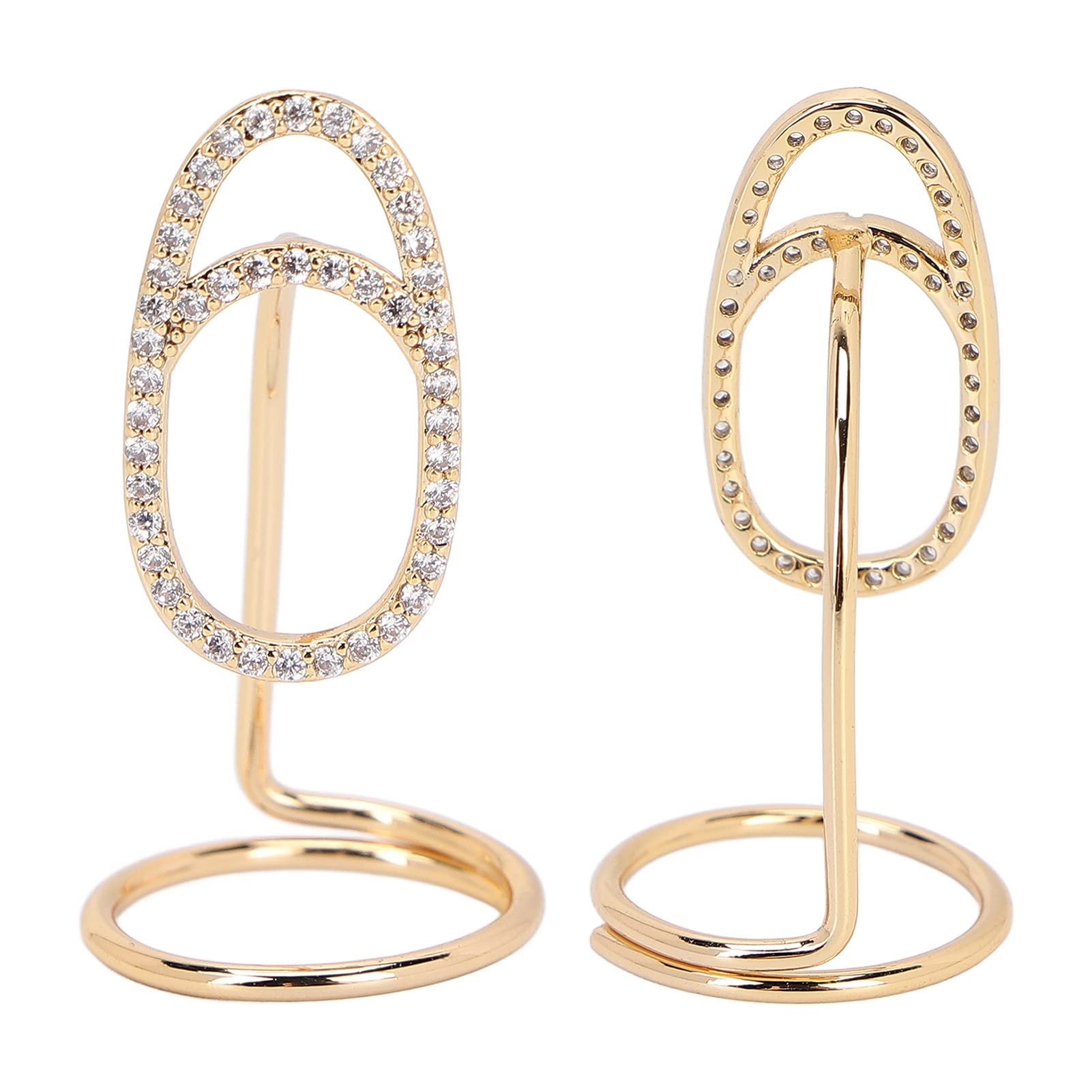 Milltrip Women's Rhinestone Bowknot Knuckle Rings - 3043 Gold Nail Art Jewelry for Fingertip Decoration | Perfect for Parties, Weddings, and Fashion Accessories