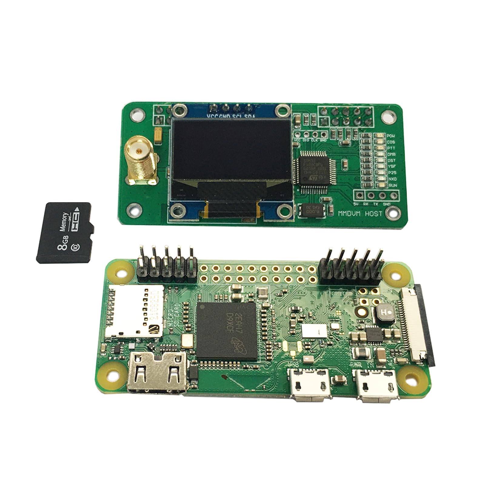 Upgraded MMDVM Hotspot Digital Voice Modem with OLED Display & WiFi - Supports P25, DMR, YSF - Compatible with Raspberry Pi Zero - Perfect for Amateur Radio, Emergency Communication & Digital Voice Networks