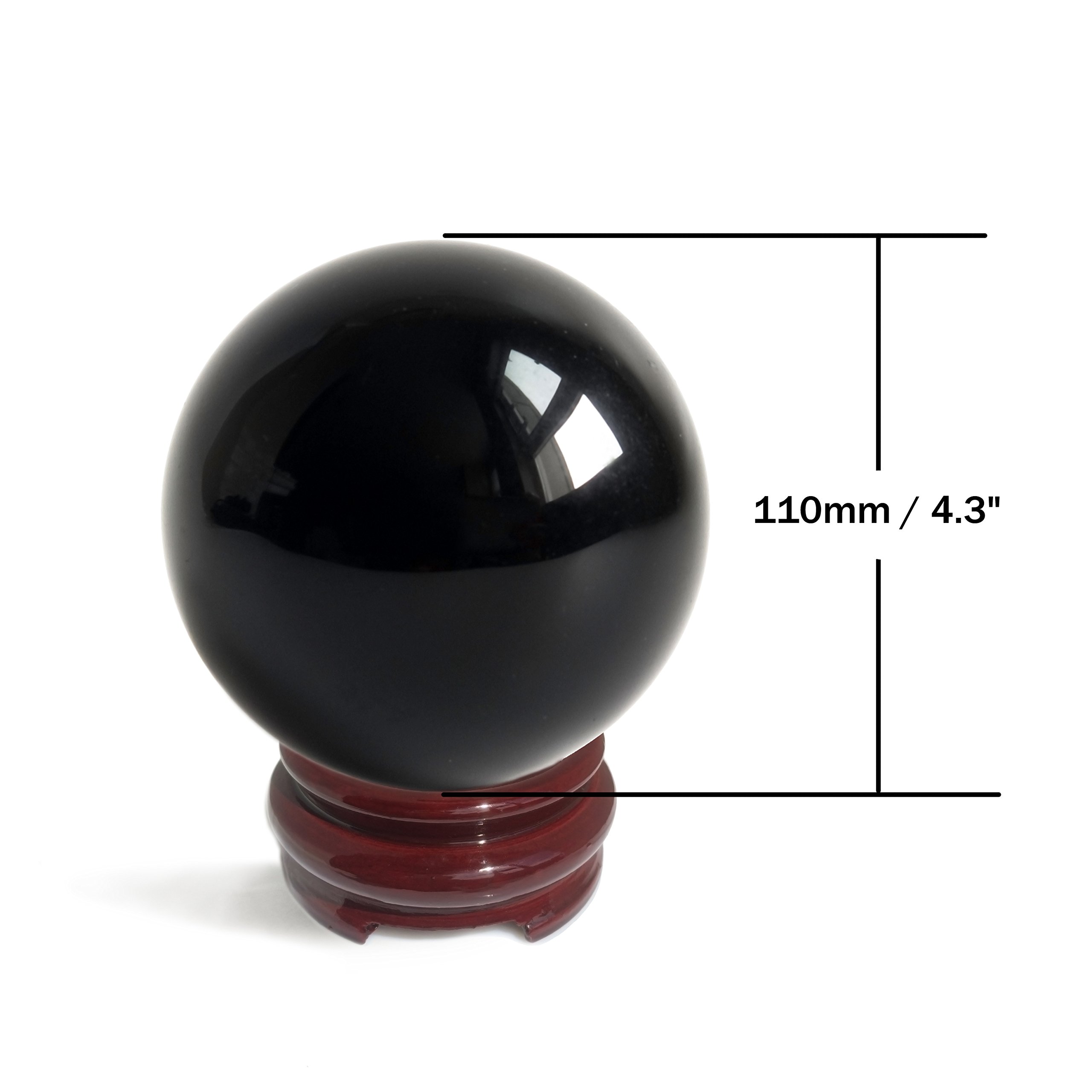 Black Obsidian Crystal Ball for Meditation, Divination & Feng Shui – Energy Healing Sphere for Spiritual Growth, Chakra Balancing & Home Decor – Perfect for Yoga Studios, Altars & Gift Giving