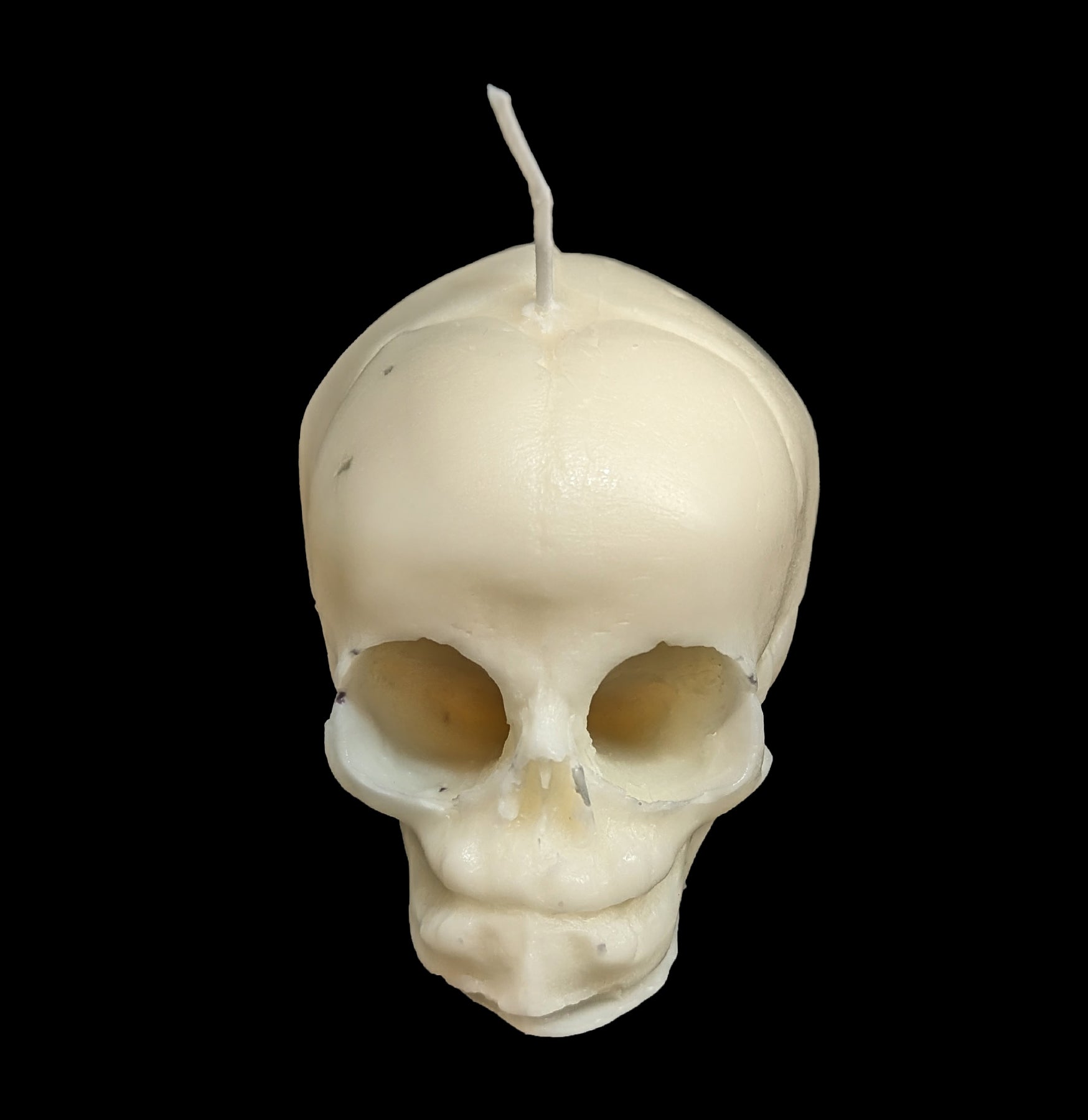 Fetal Skull Candle - Gothic Decor, Halloween Prop, Witchcraft Altar, Spooky Home Decor for Horror Theme Parties & Dark Aesthetic Rooms