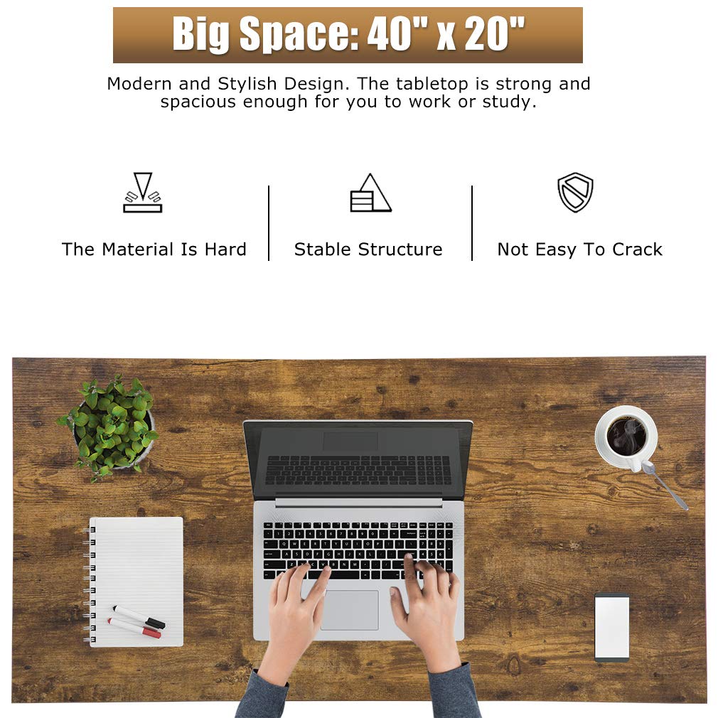 Modern Black Corner Computer Desk 47