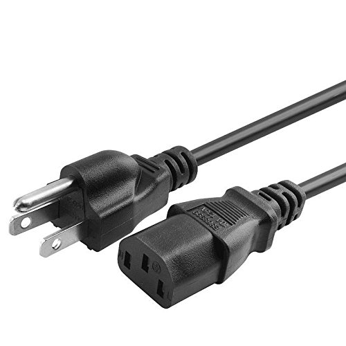 6FT 3-Prong Trapezoid AC Power Cord for Universal Windows PC & Computer - Ideal for Home Office & Gaming Setup