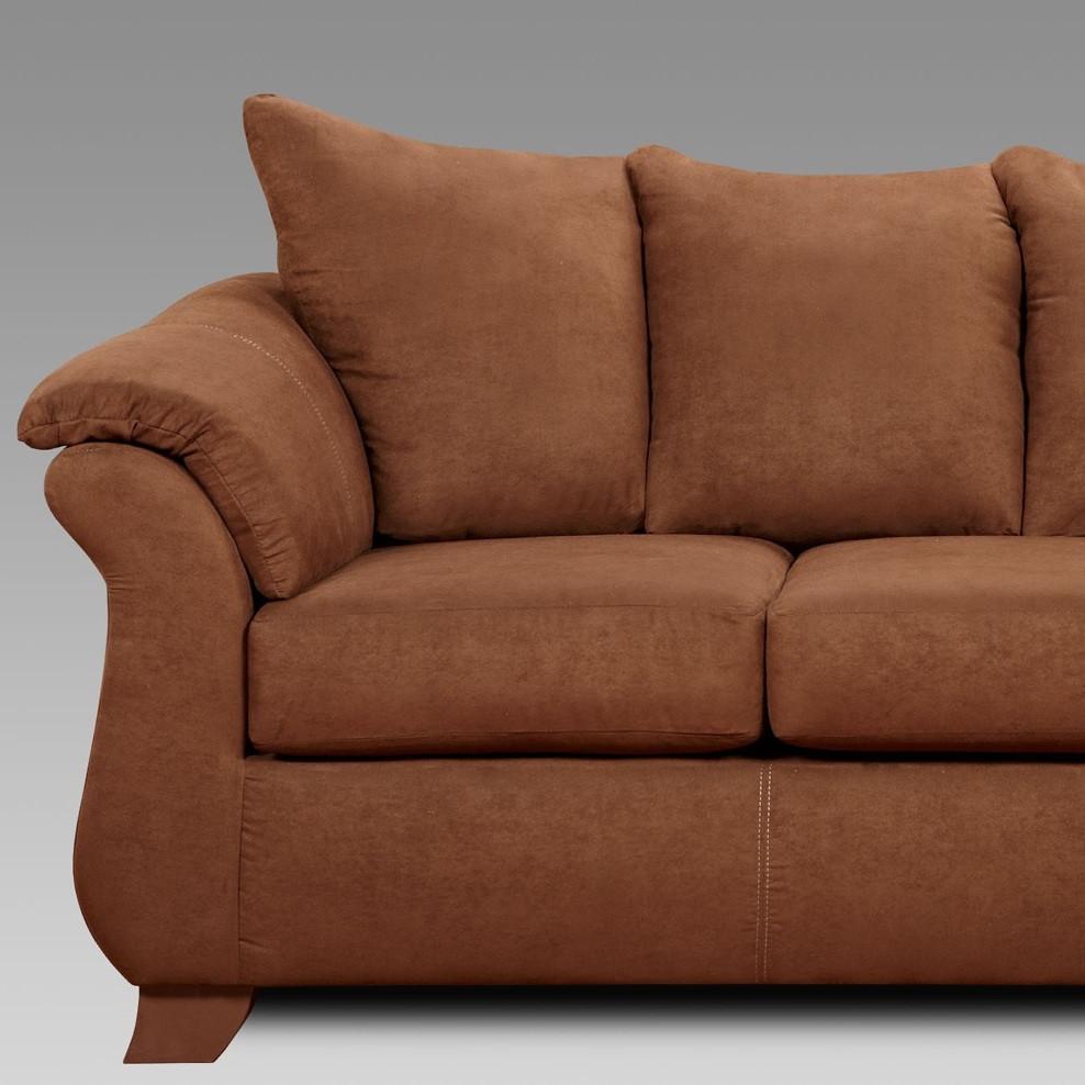 Premium Sensations Chocolate Brown Microfiber Pillow Back Loveseat - Made in USA - Perfect for Living Room, Home Theater & Cozy Reading Nook