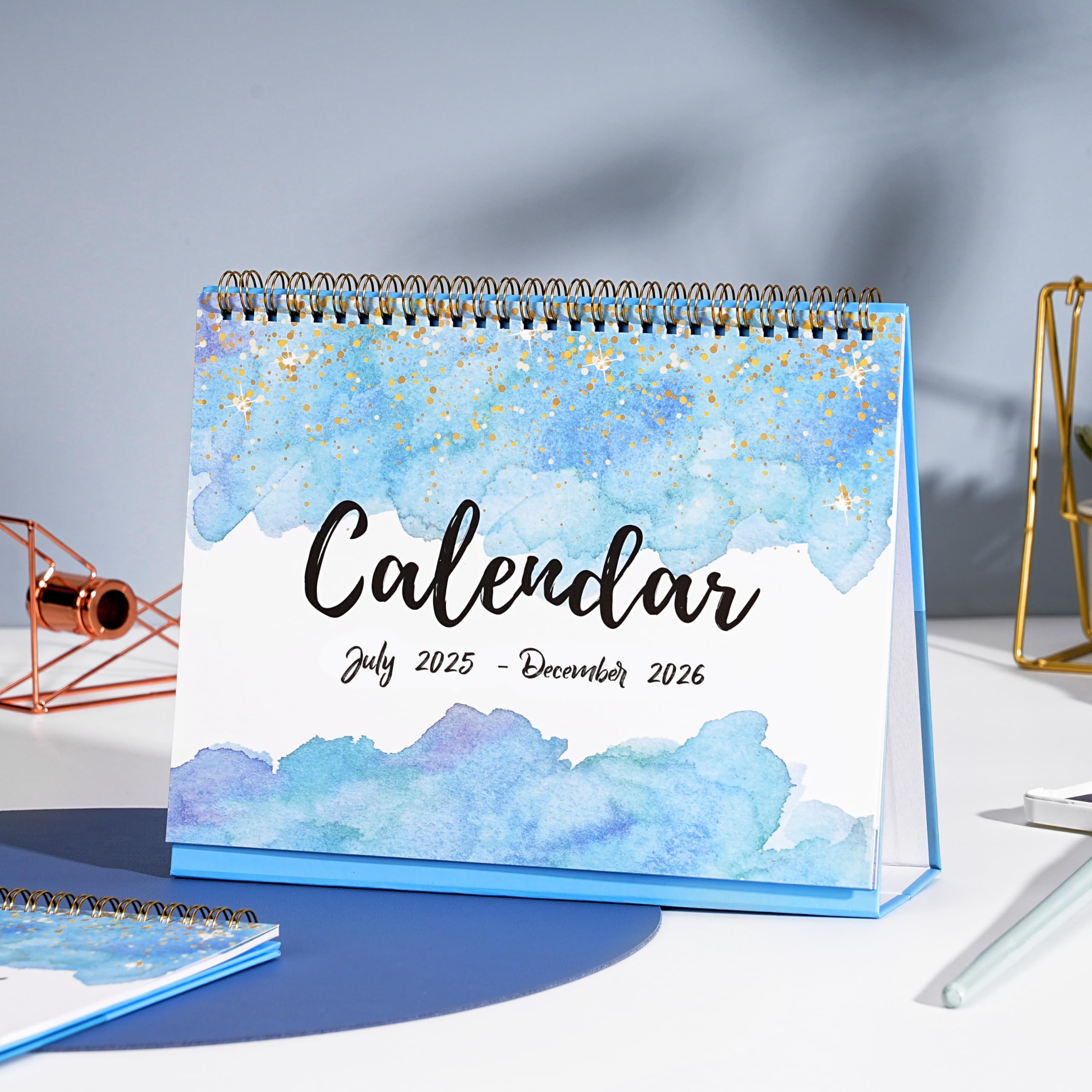 2025-2026 Desk Calendar with Memo Pages - 18 Month Standing Flip Calendar (July 2025 - December 2026) | 9.8
